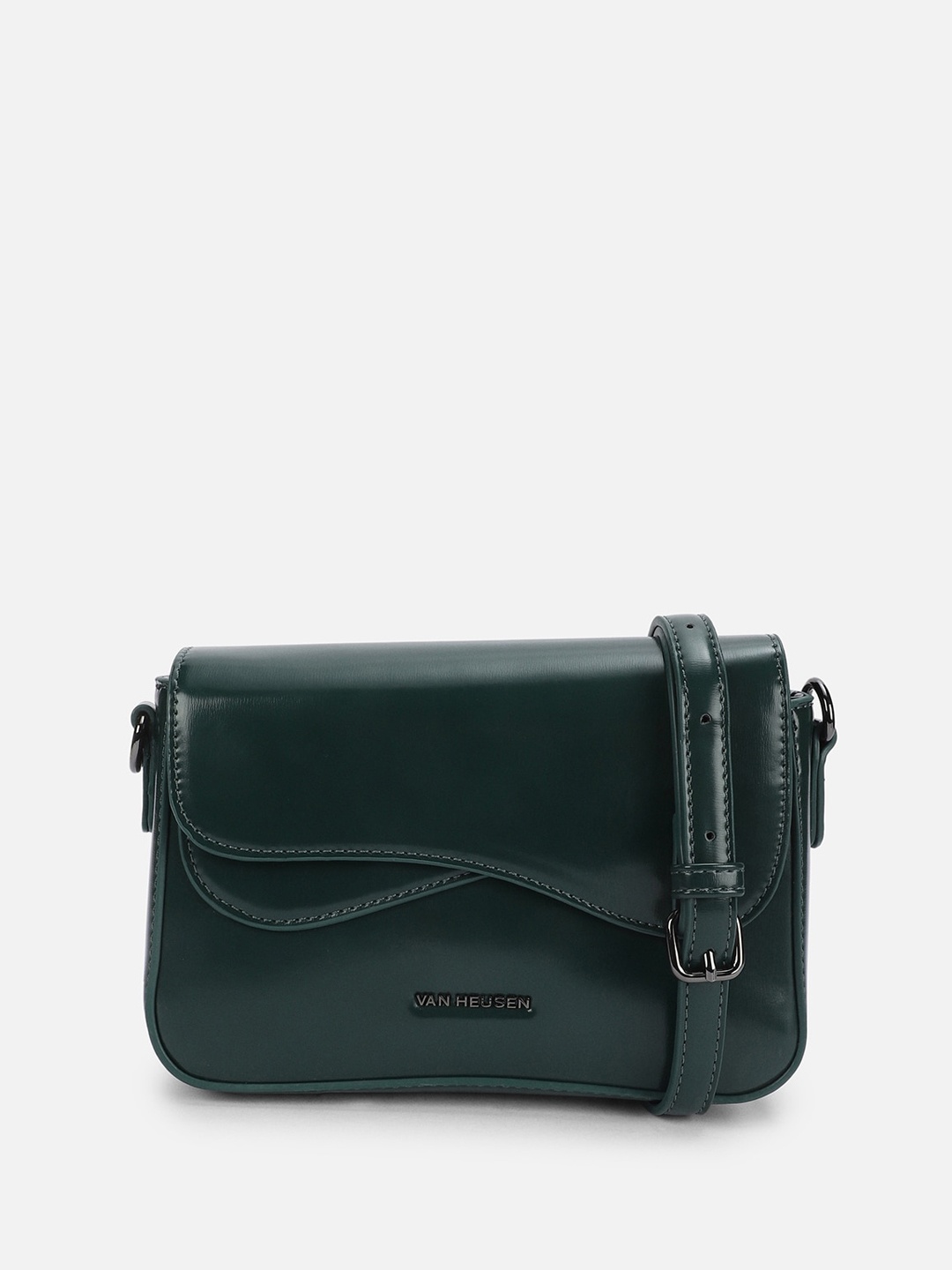 

Van Heusen PU Structured Sling Bag, Green