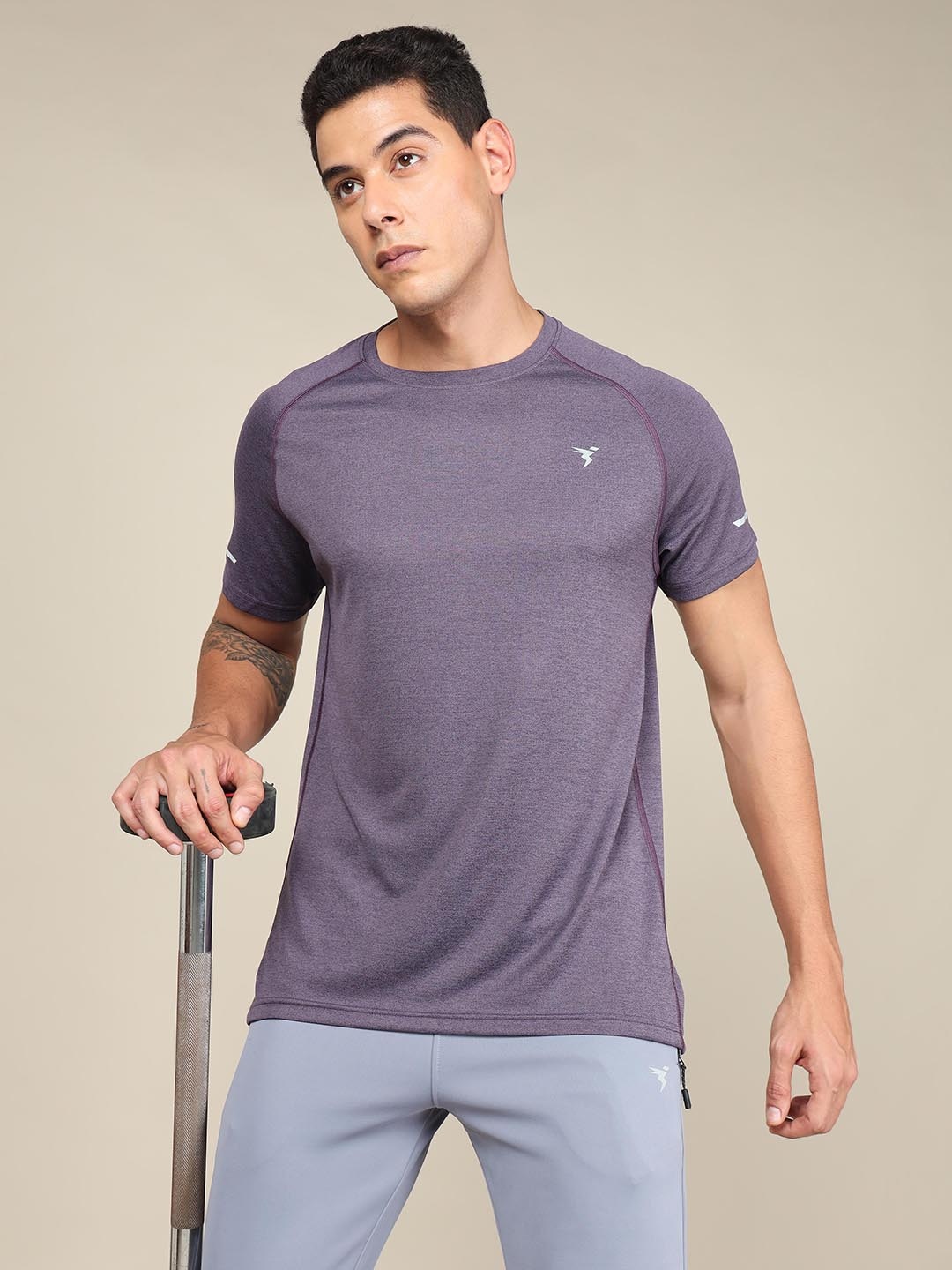 

Technosport Antimicrobial Rapid-Dry Slim Fit T-shirt, Purple
