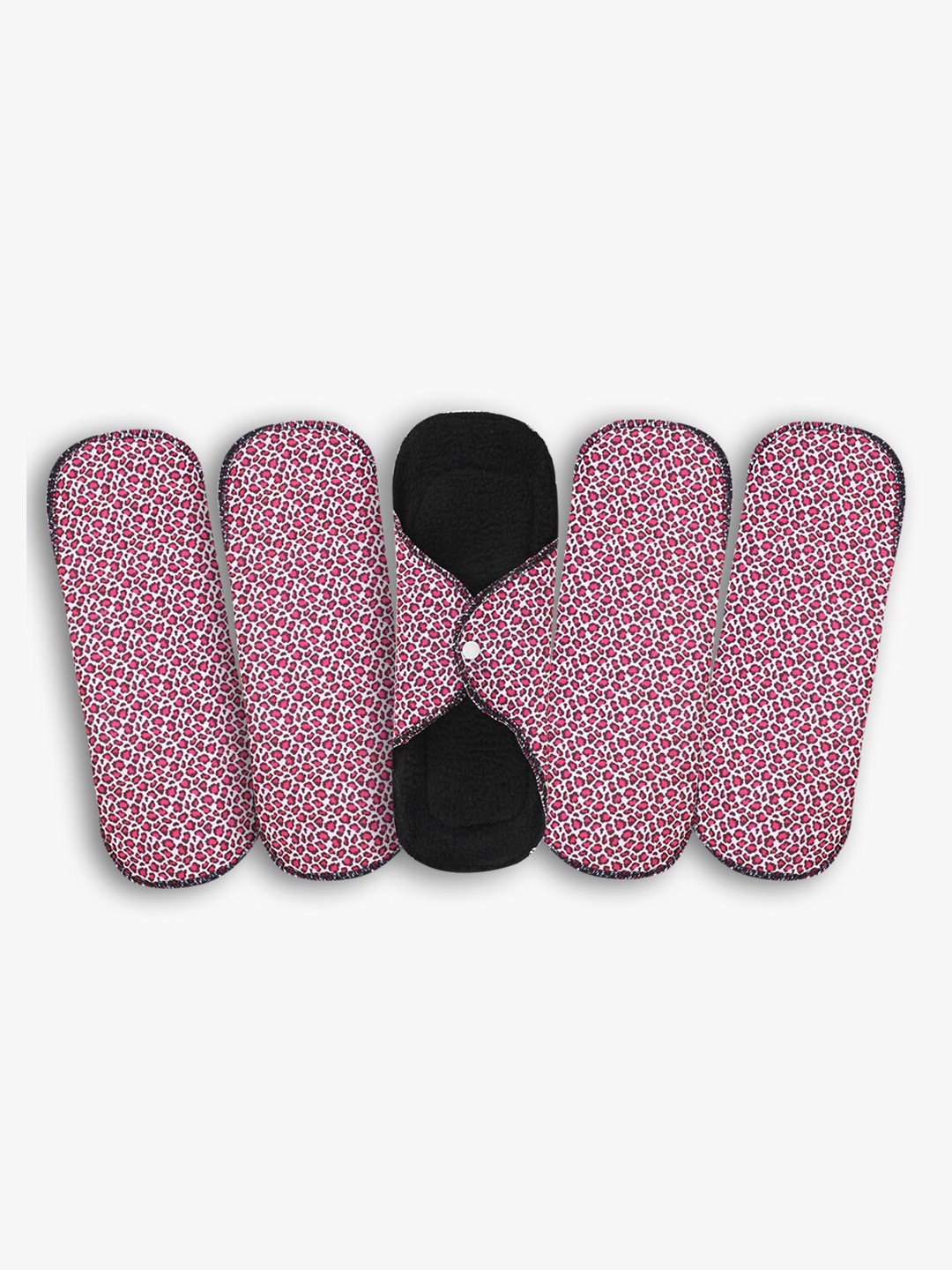 

CareDone 5-Pcs Absorbent Reusable Cloth Sanitary Pads, Multi