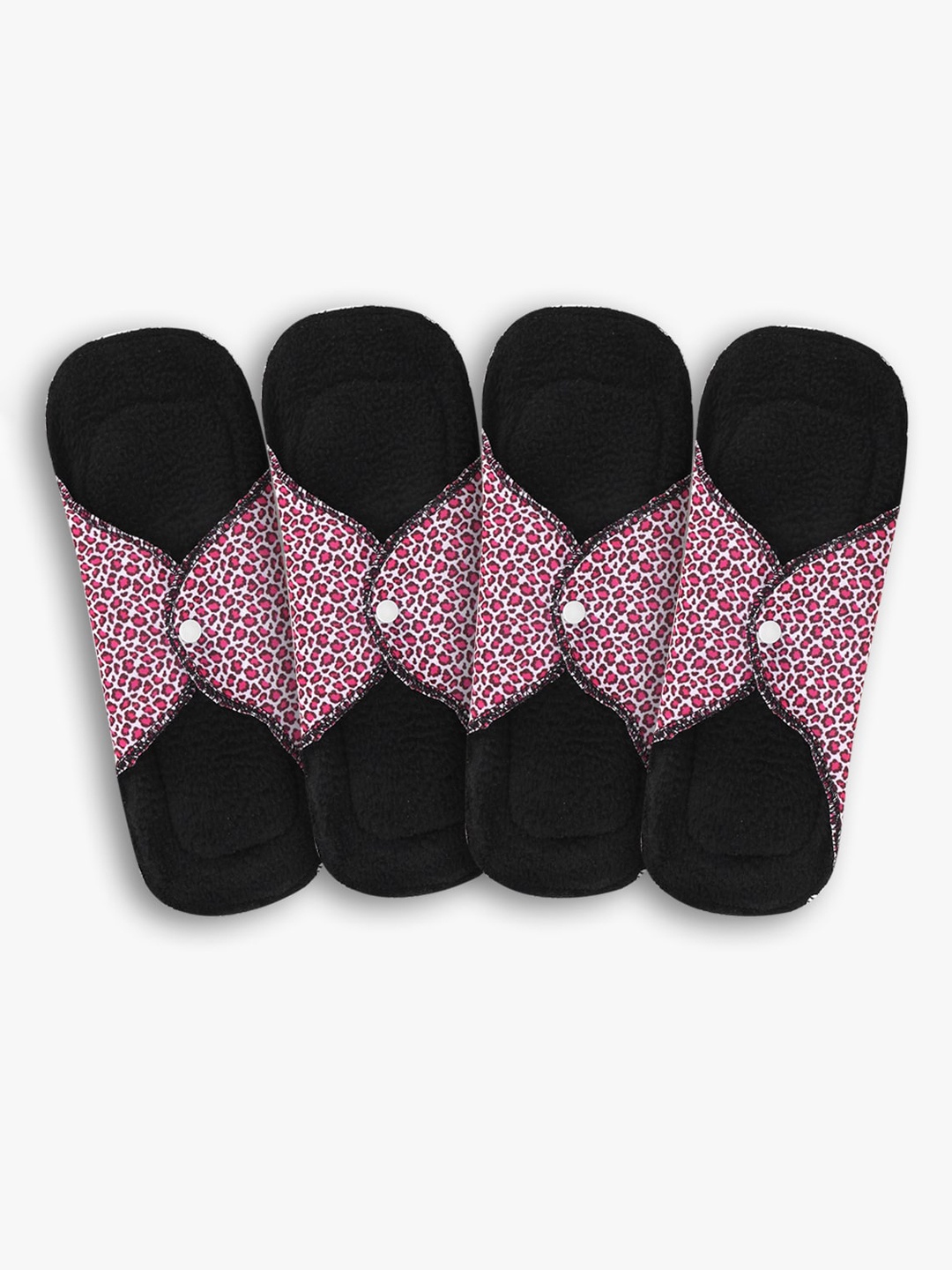 

CareDone 4-Pcs Absorbent Reusable Cloth Sanitary Pads, Black