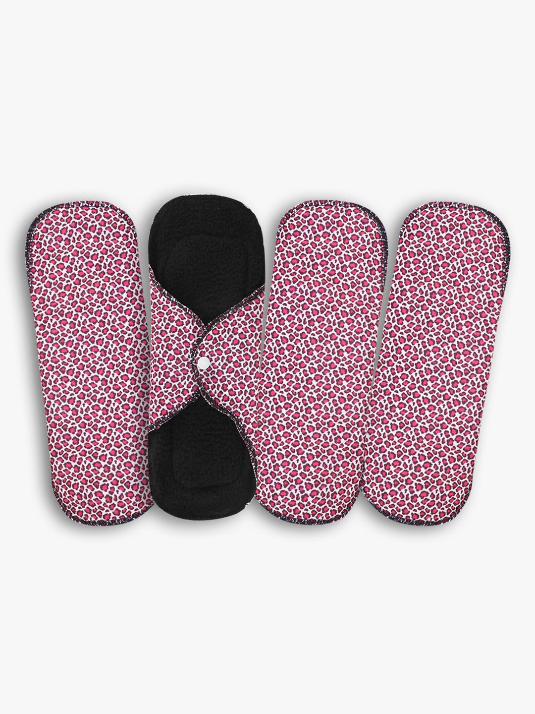 

CareDone 4-Pcs Absorbent Reusable Cloth Sanitary Pads, Black