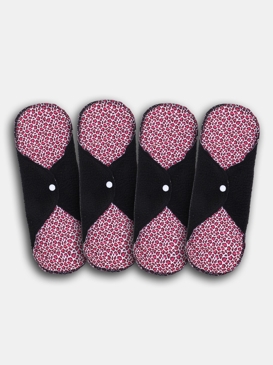 

CareDone 4-Pcs Absorbent Reusable Cloth Sanitary Pads, Black