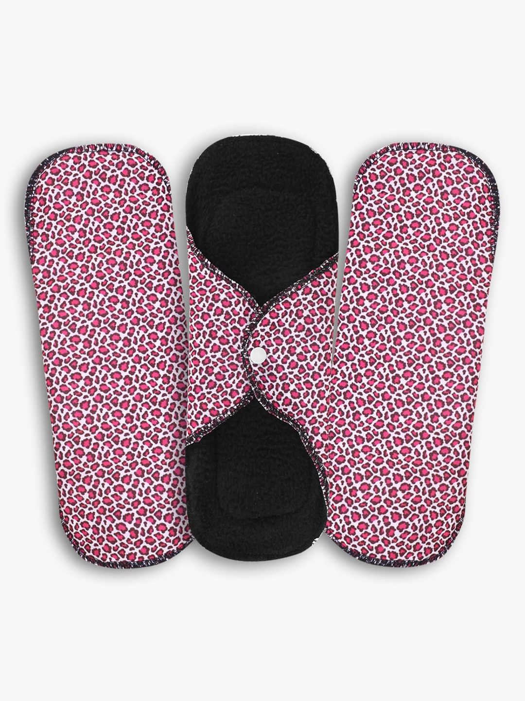 

CareDone 3-Pcs Absorbent Reusable Cloth Sanitary Pads, Black