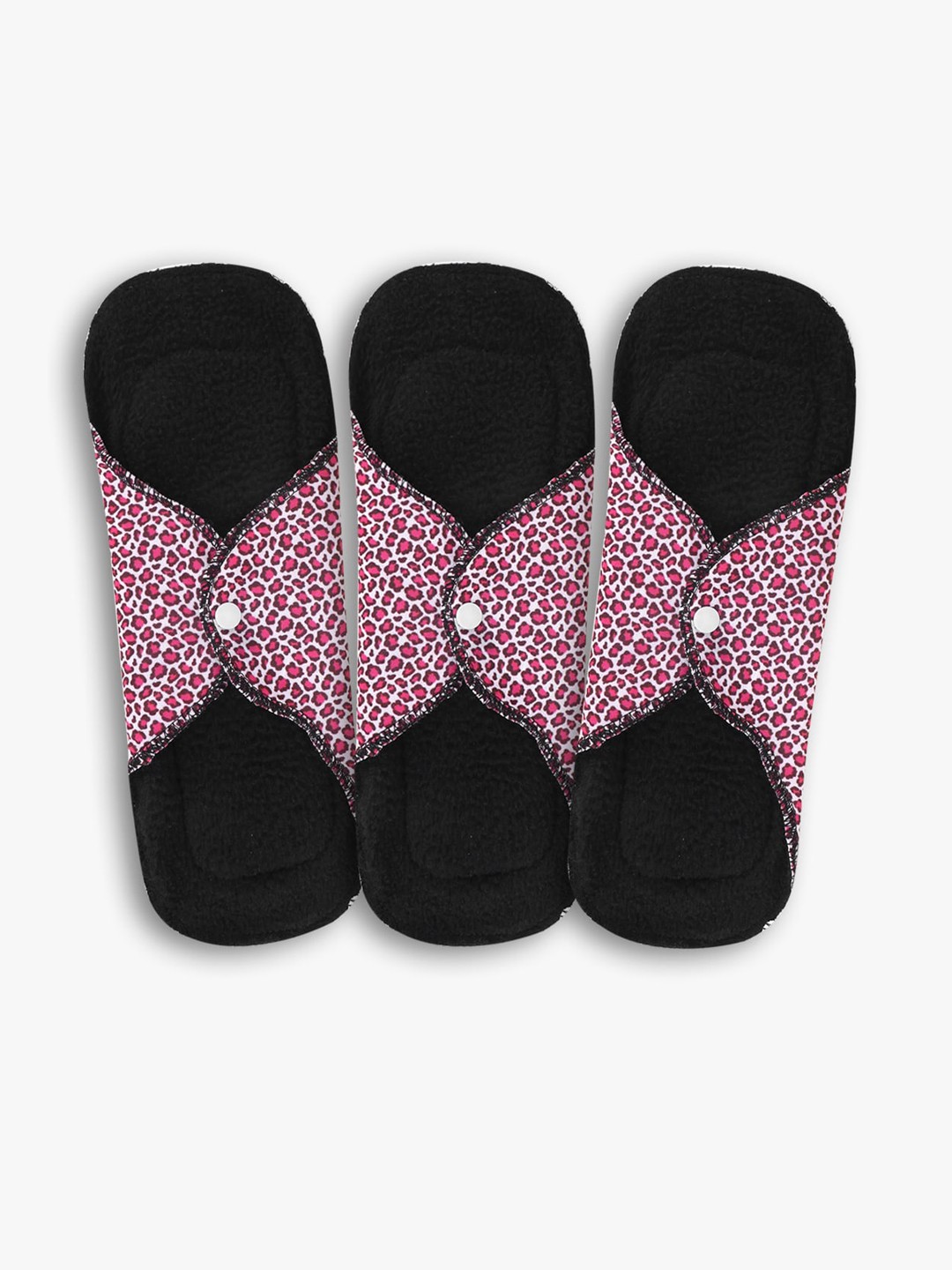 

CareDone 3-Pcs Absorbent Reusable Cloth Sanitary Pads, Black