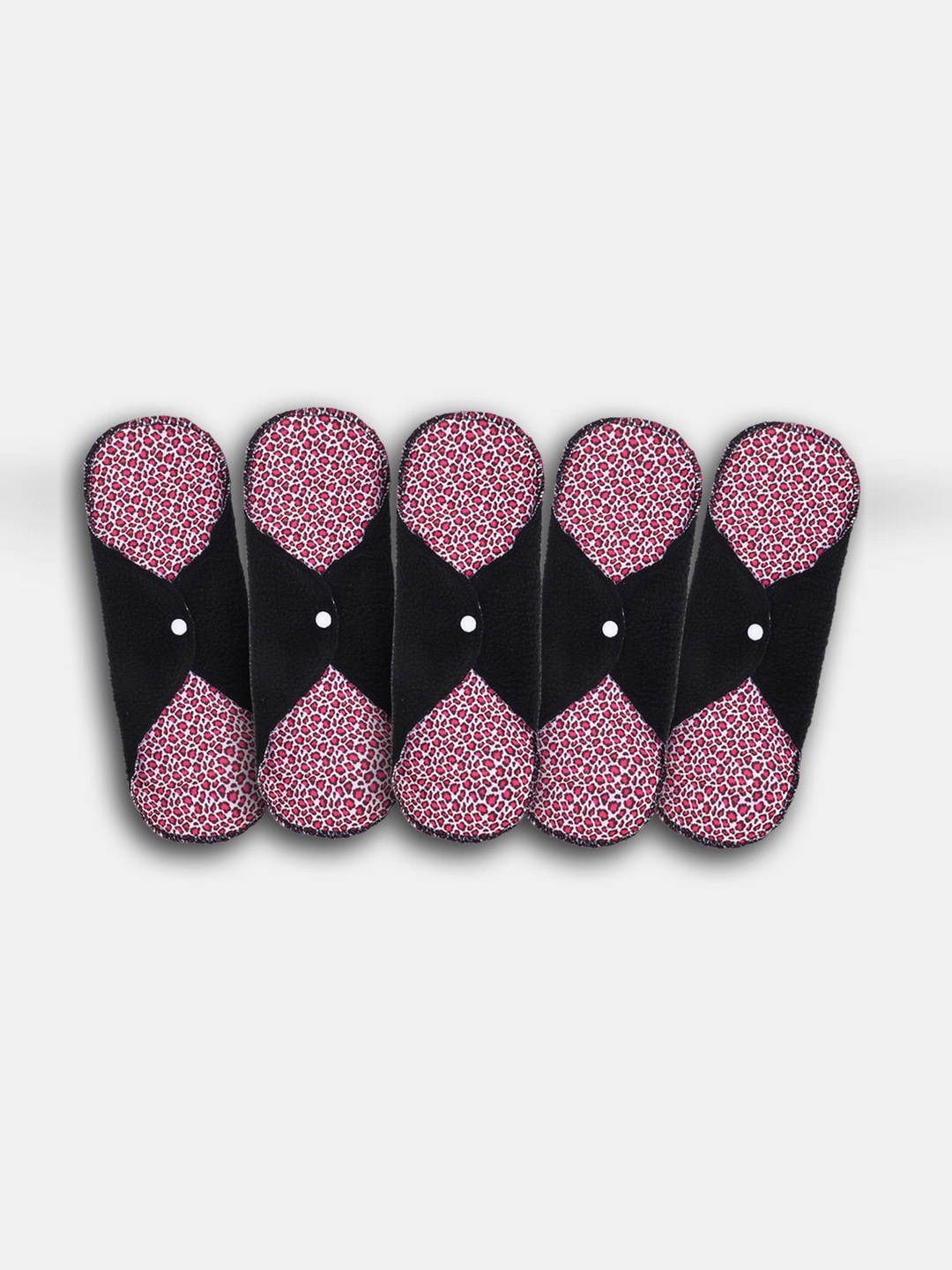 

CareDone 5-Pcs Absorbent Reusable Cloth Sanitary Pads, Black