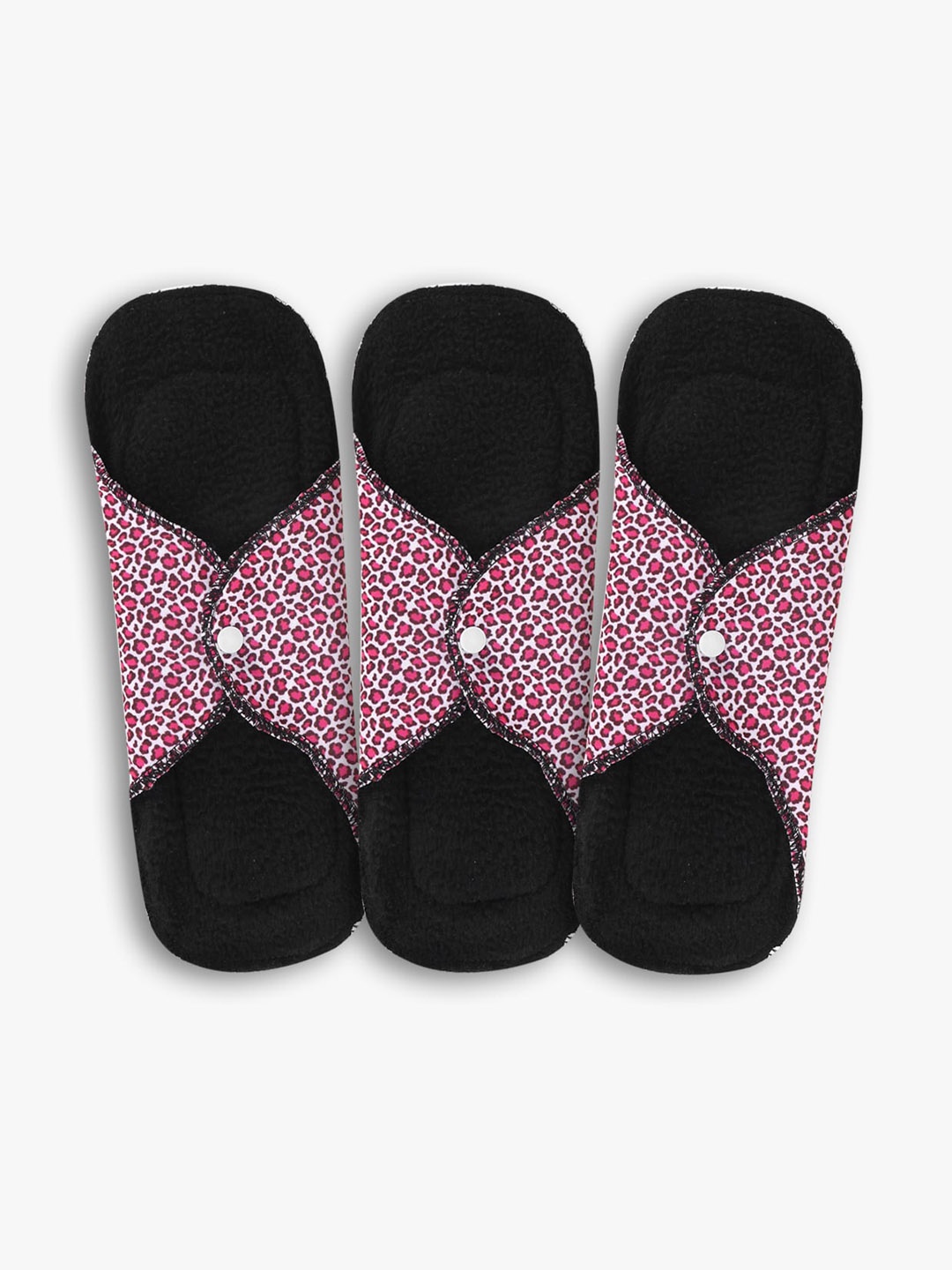 

CareDone 3-Pcs Absorbent Reusable Cloth Sanitary Pads, Black