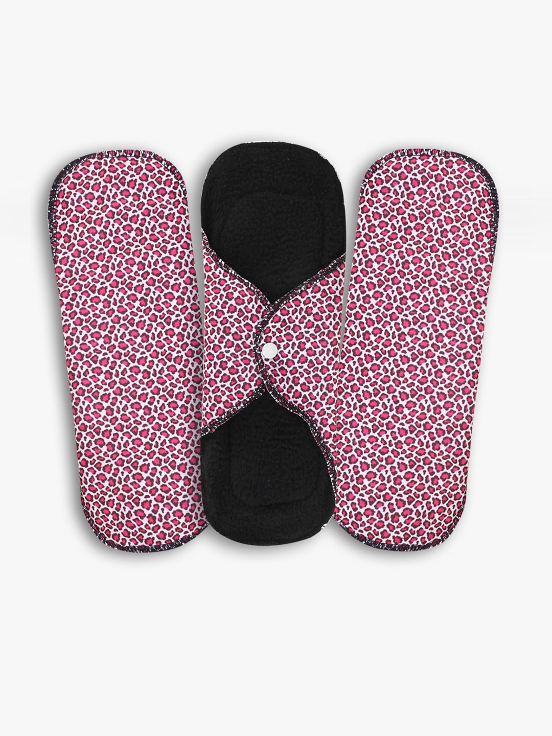 

CareDone 3-Pcs Absorbent Reusable Cloth Sanitary Pads, Black