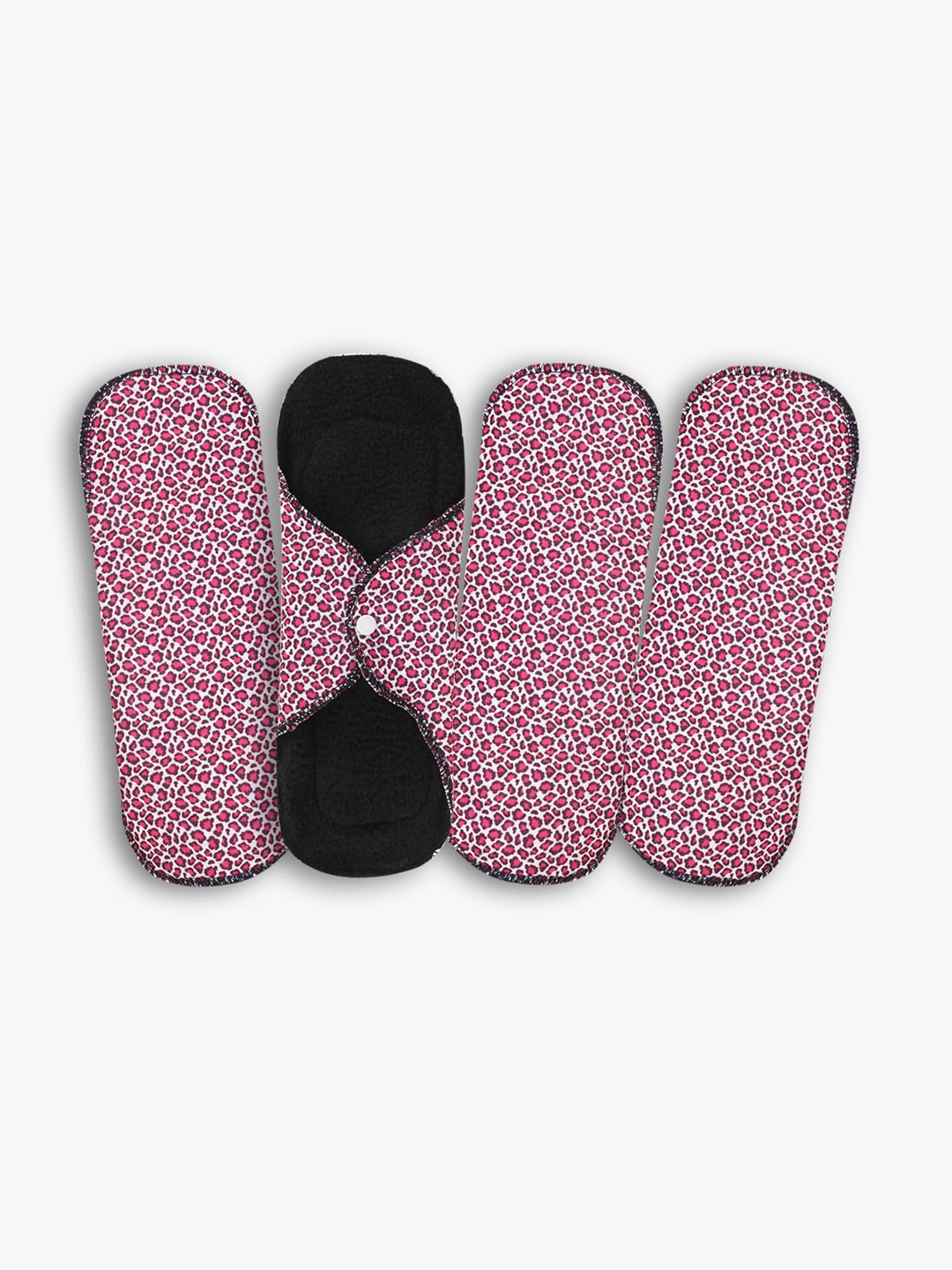

CareDone 4-Pcs Absorbent Reusable Cloth Sanitary Pads, Black