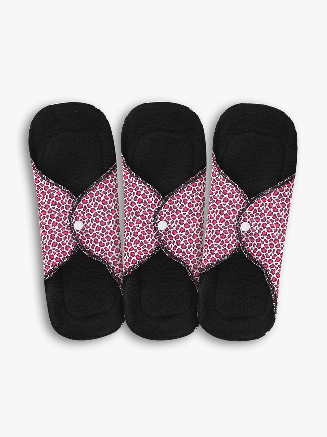 

CareDone 3-Pcs Absorbent Reusable Cloth Sanitary Pads, Black