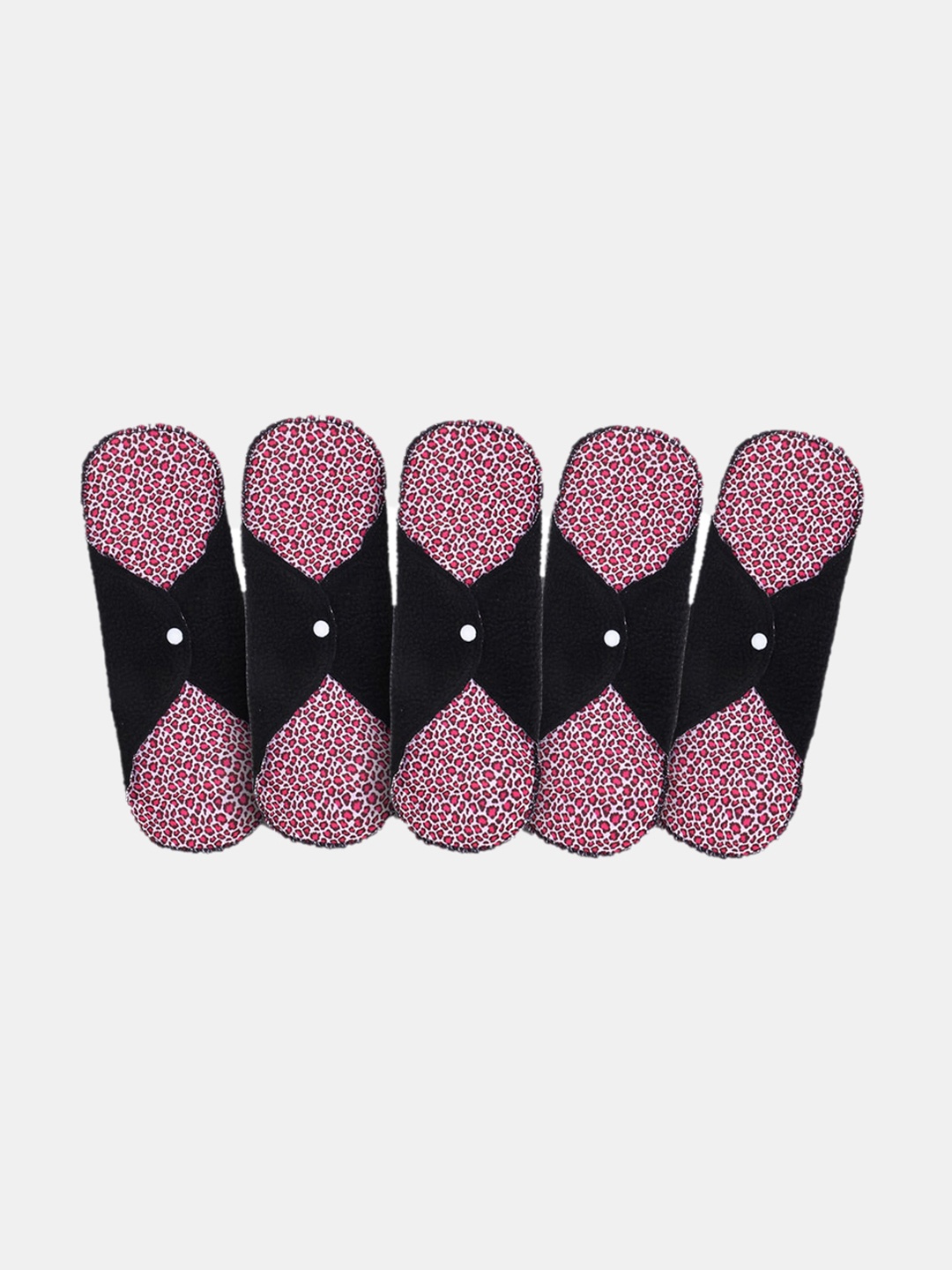 

CareDone 5-Pcs Absorbent Reusable Cloth Sanitary Pads, Black
