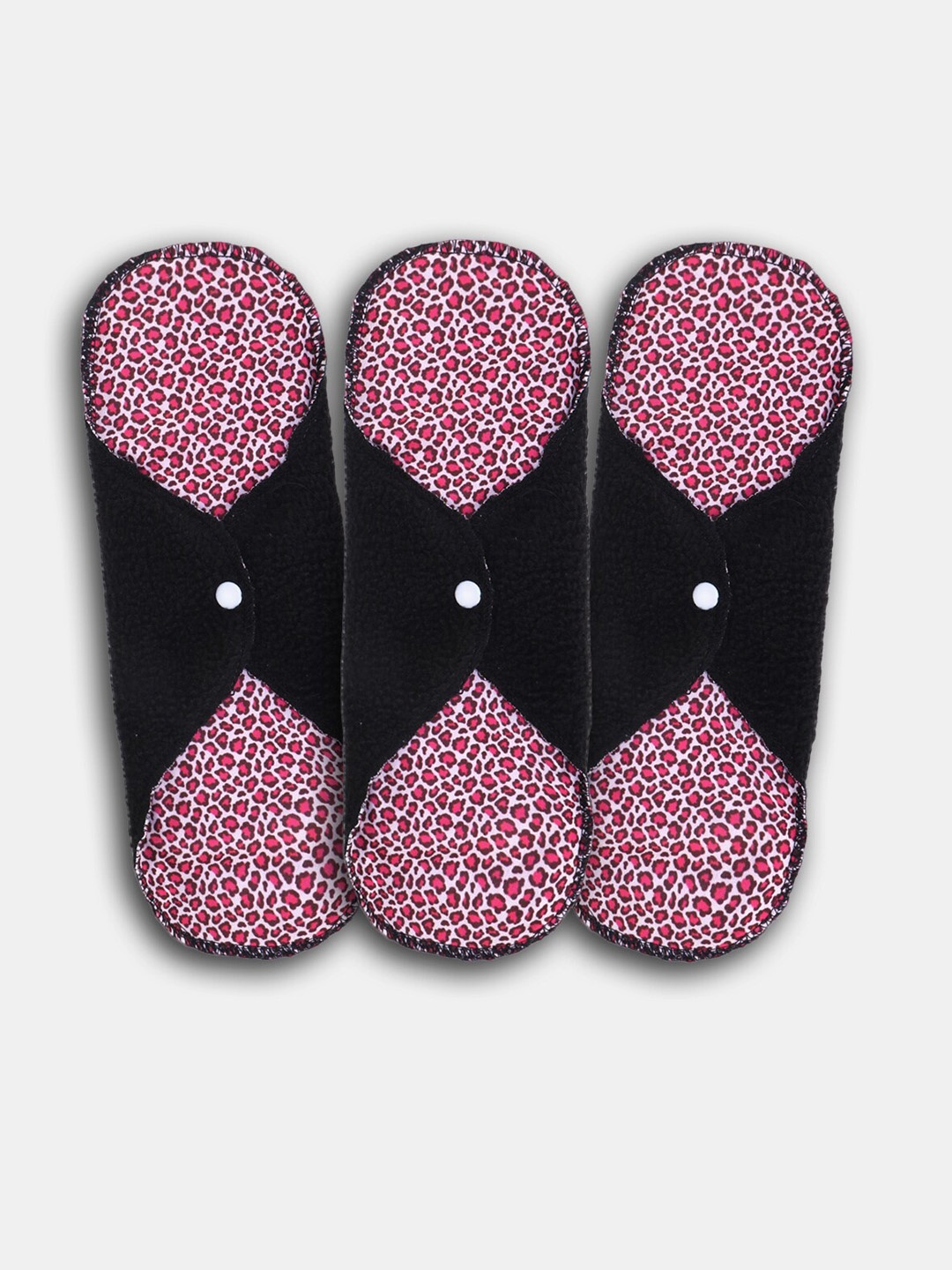 

CareDone 3-Pcs Absorbent Reusable Cloth Sanitary Pads, Black
