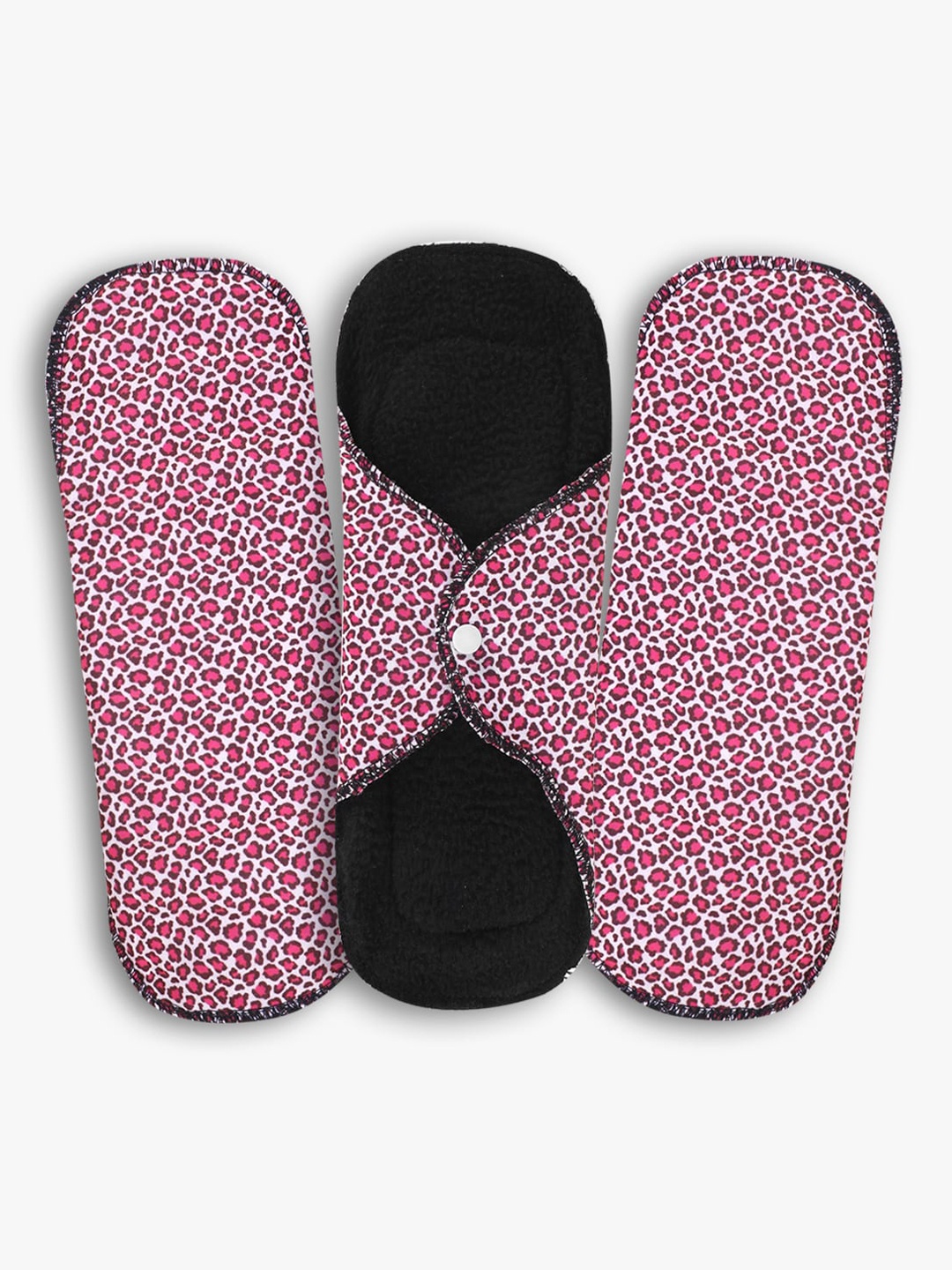 

CareDone 3-Pcs Absorbent Reusable Cloth Sanitary Pads, Black