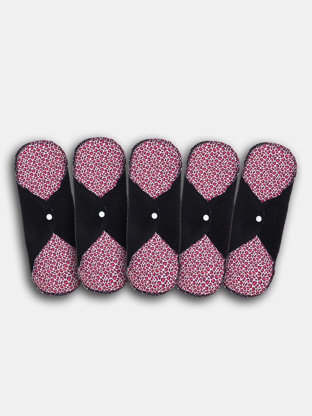 

CareDone 5-Pcs Absorbent Reusable Cloth Sanitary Pads - Pink, Black