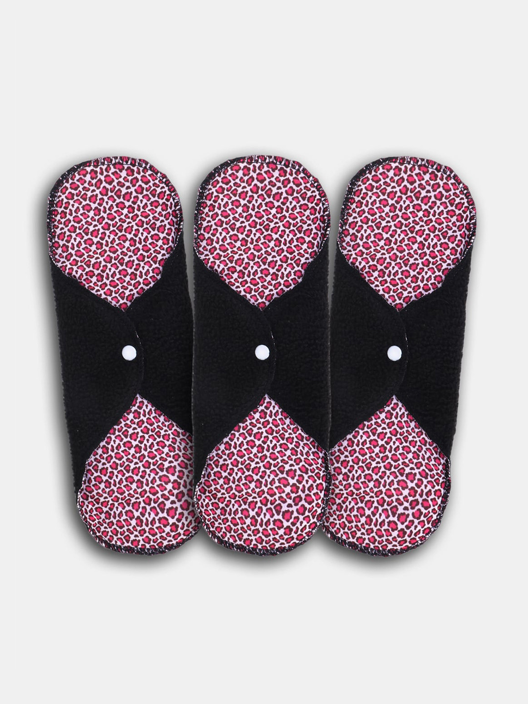 

CareDone 3-Pcs Absorbent Reusable Cloth Sanitary Pads - Pink, Black