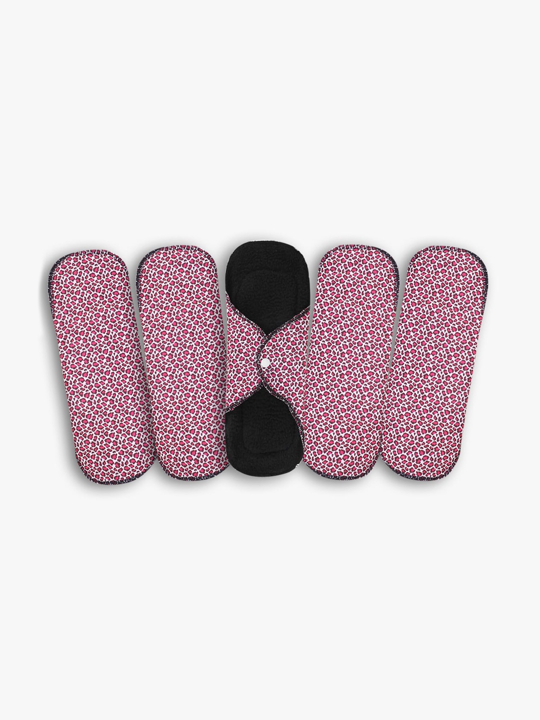 

CareDone 5-Pcs Absorbent Reusable Cloth Sanitary Pads - Pink, Black