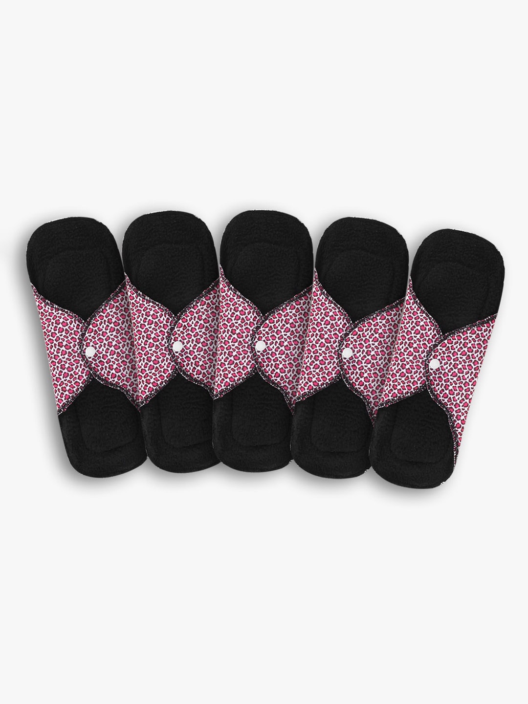 

CareDone 5-Pcs Absorbent Reusable Cloth Sanitary Pads - Pink, Black