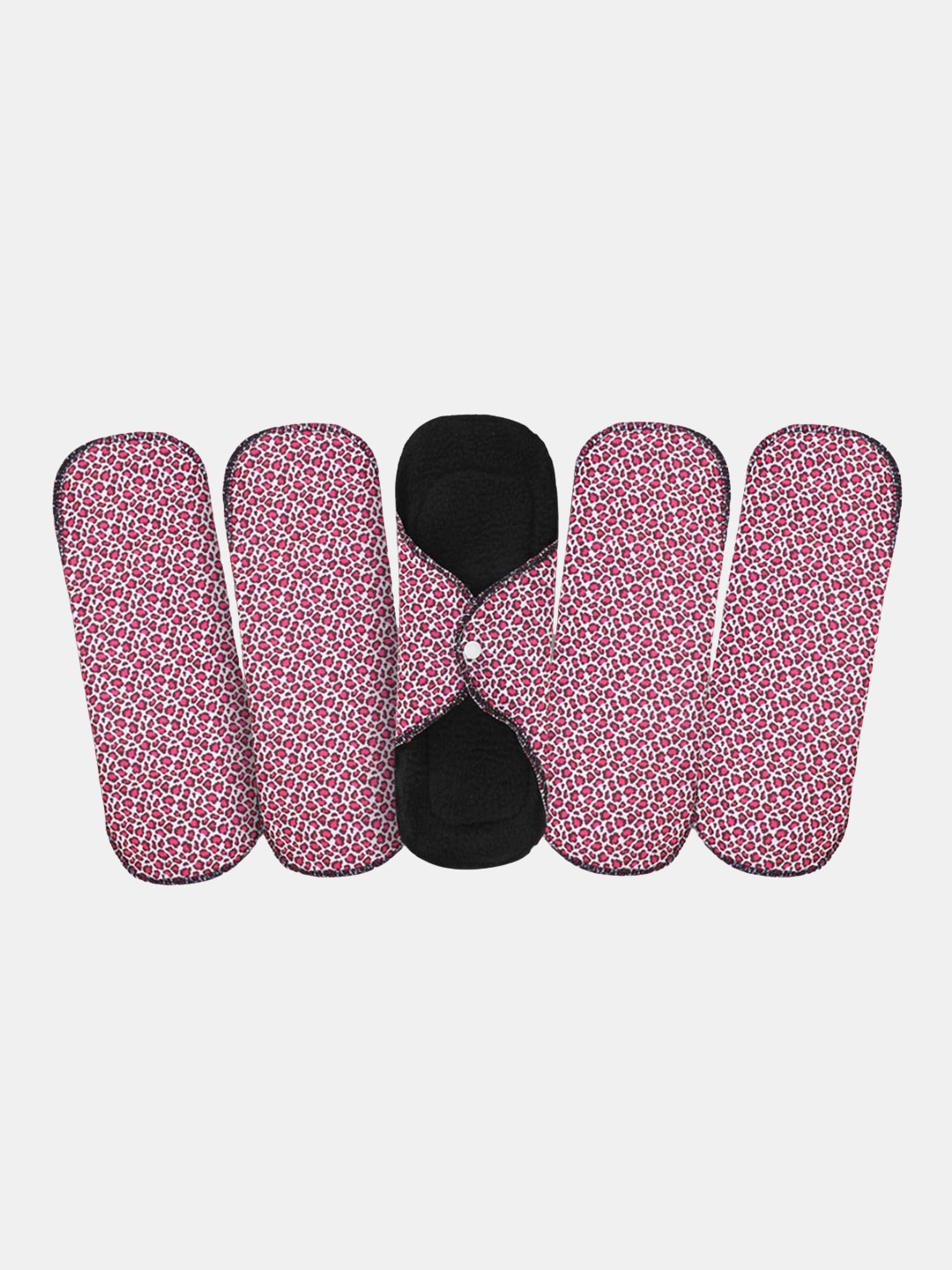 

CareDone 5-Pcs Absorbent Reusable Cloth Sanitary Pads - Pink, Black