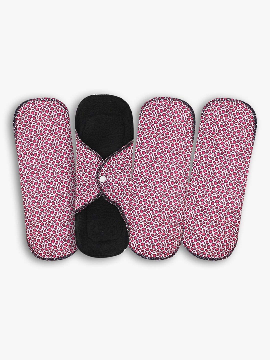 

CareDone 4-Pcs Absorbent Reusable Cloth Sanitary Pads - Pink, Black