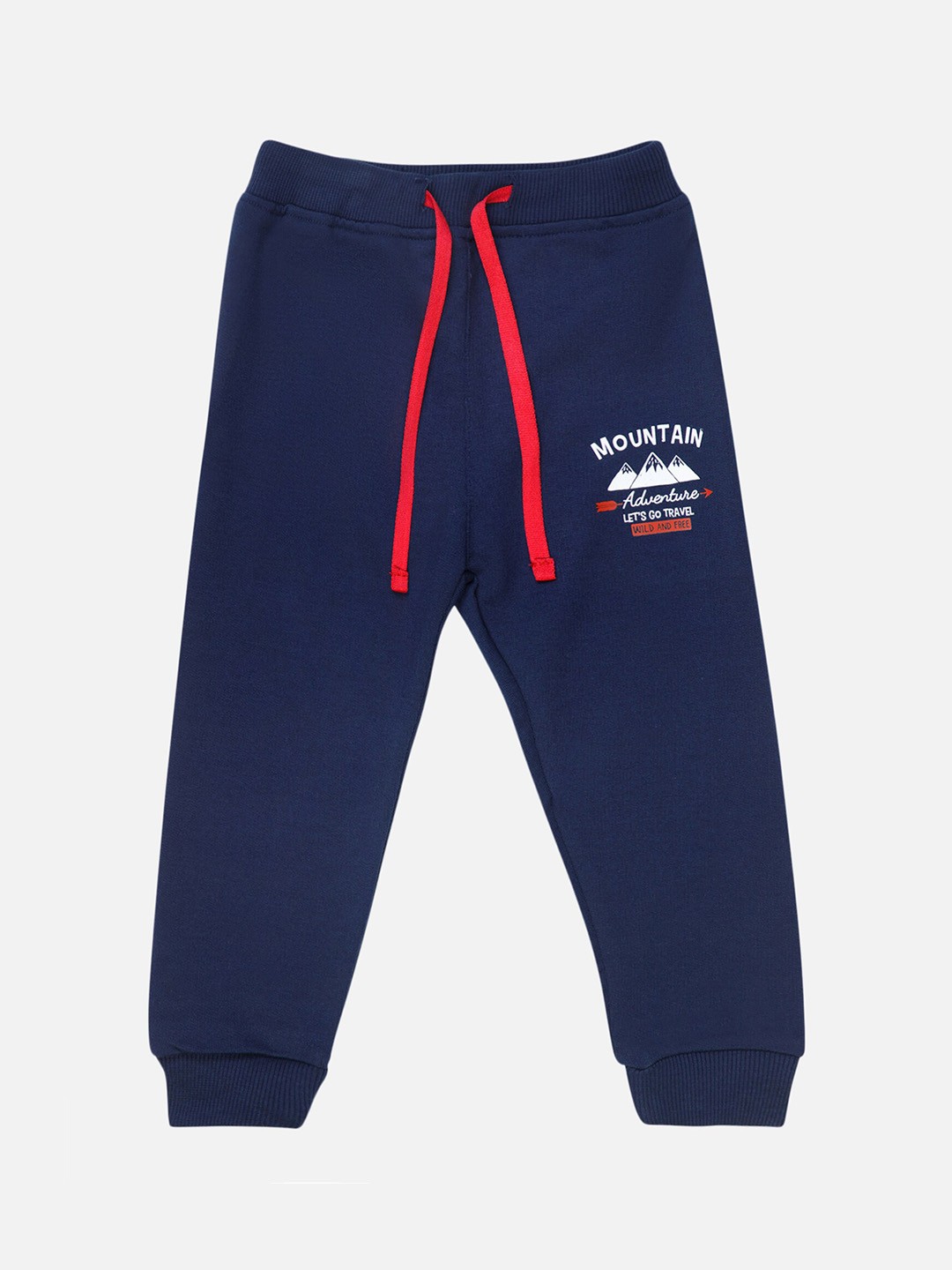 

Bodycare Infant Boys Printed Detail Cotton Joggers, Navy blue