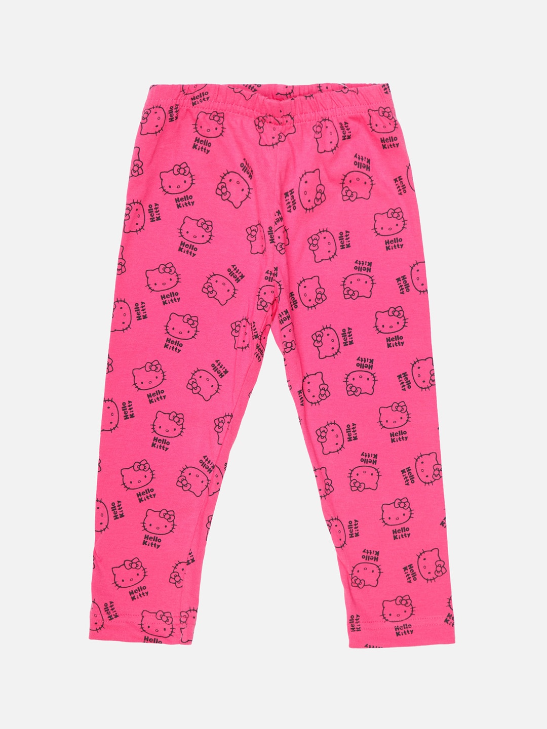 

Bodycare Girls Hello Kitty Printed Cotton Track Pants, Fuchsia