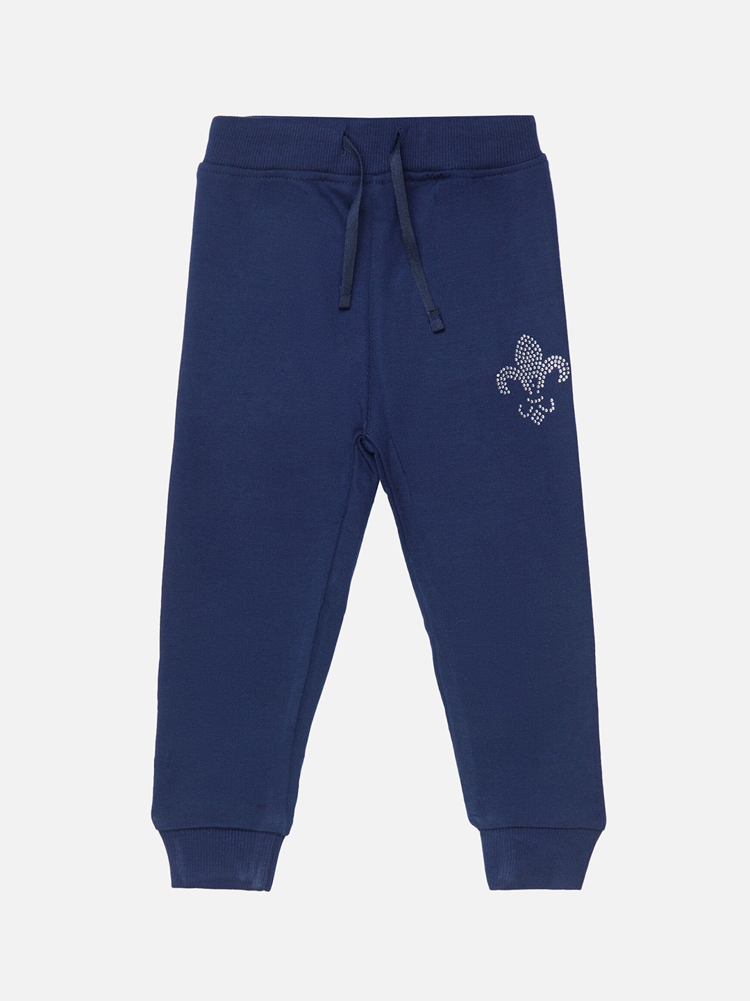 

Bodycare Girls Cotton Mid-Rise Joggers, Navy blue