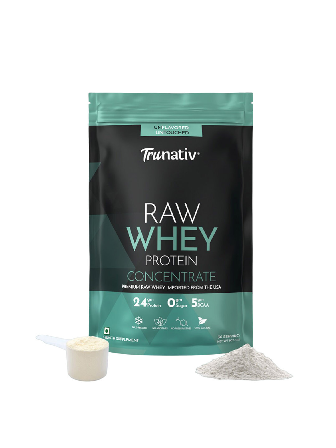 

Trunativ Raw Whey Protein Concentrate - 907 Gm, Green