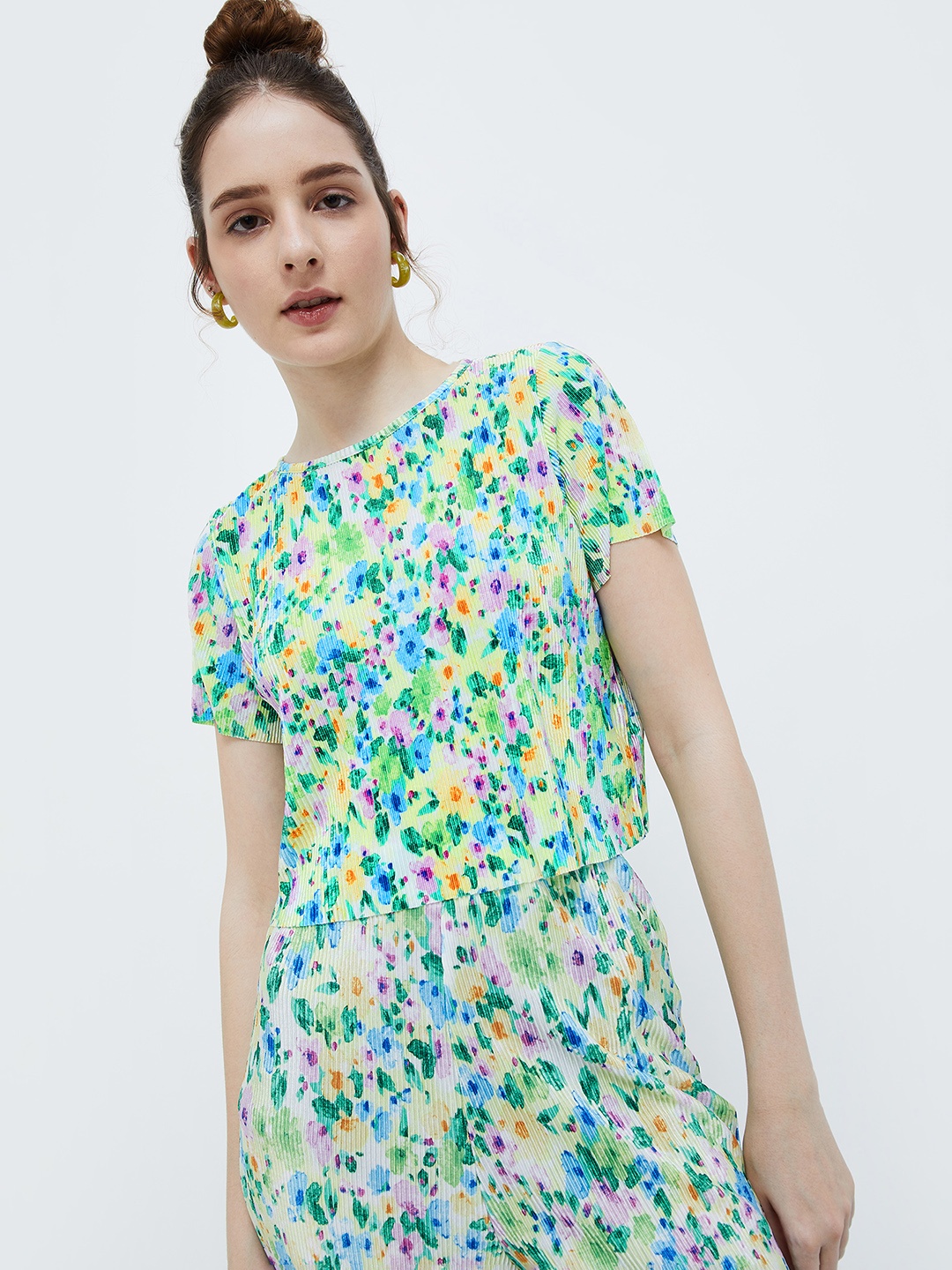 

Ginger by Lifestyle Floral Printed Crop Top, Green