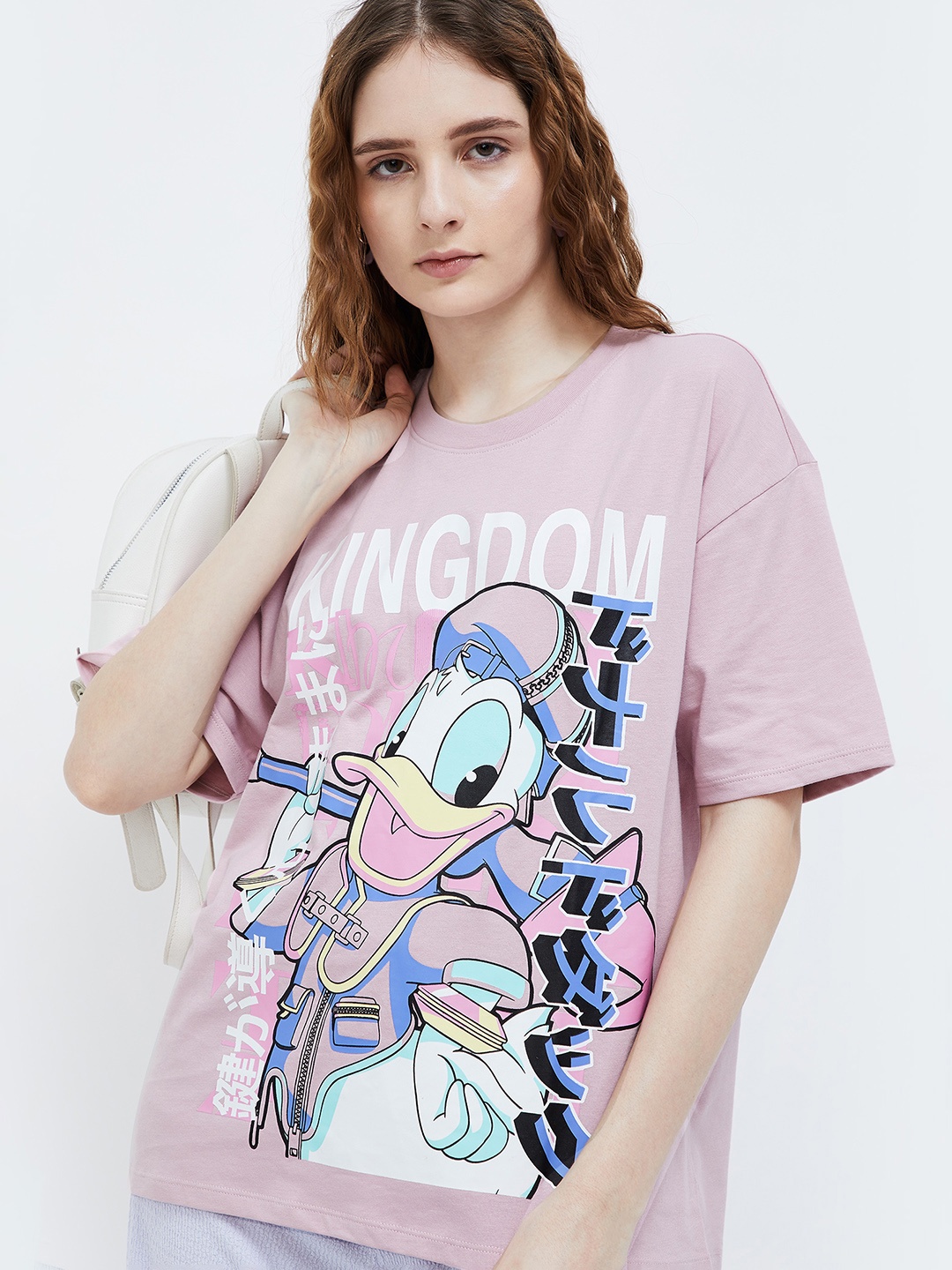 

Ginger by Lifestyle Printed Cotton T-shirt, Pink