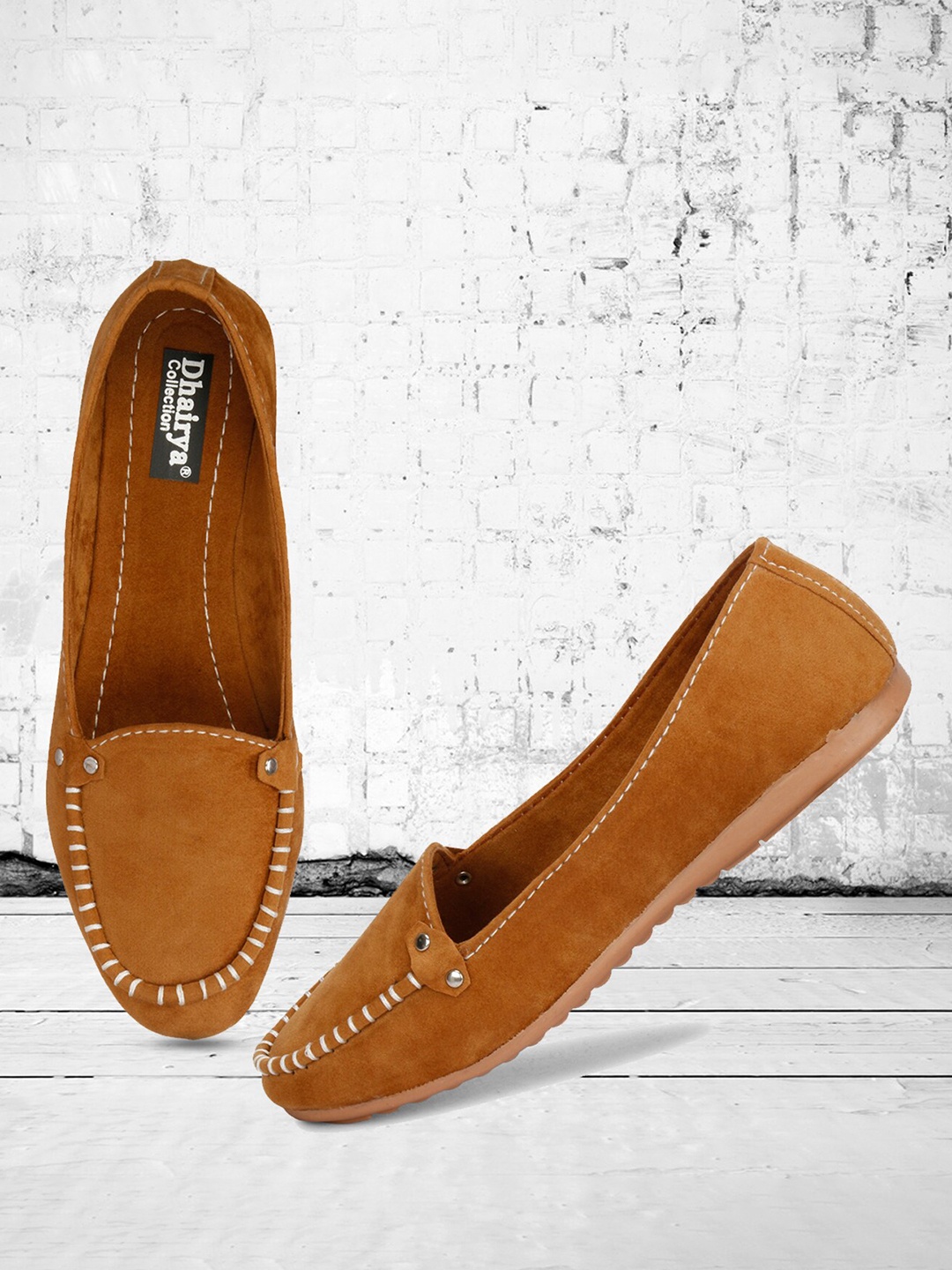 

BAESD Women Nubuck Lightweight Loafers, Tan