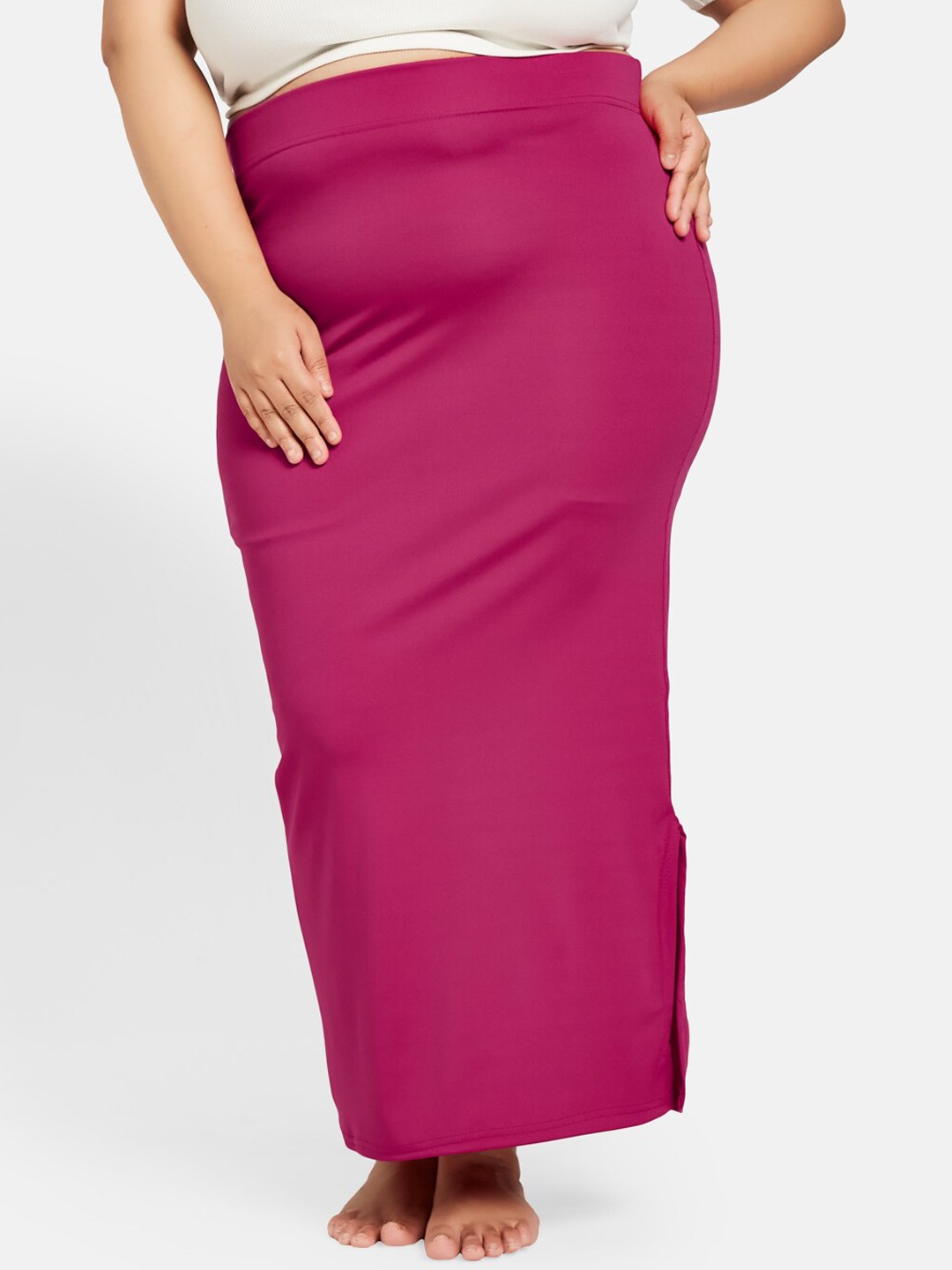 

Curves By ZeroKaata Women Plus Size Seamless Saree Shapewear, Magenta