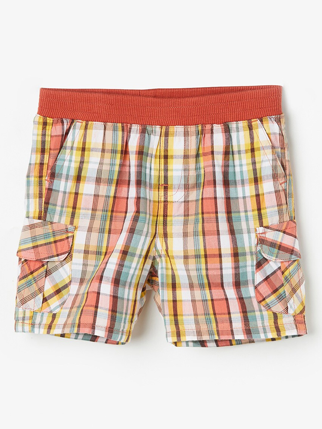 Juniors by Lifestyle Boys Checked Cargo Shorts, White