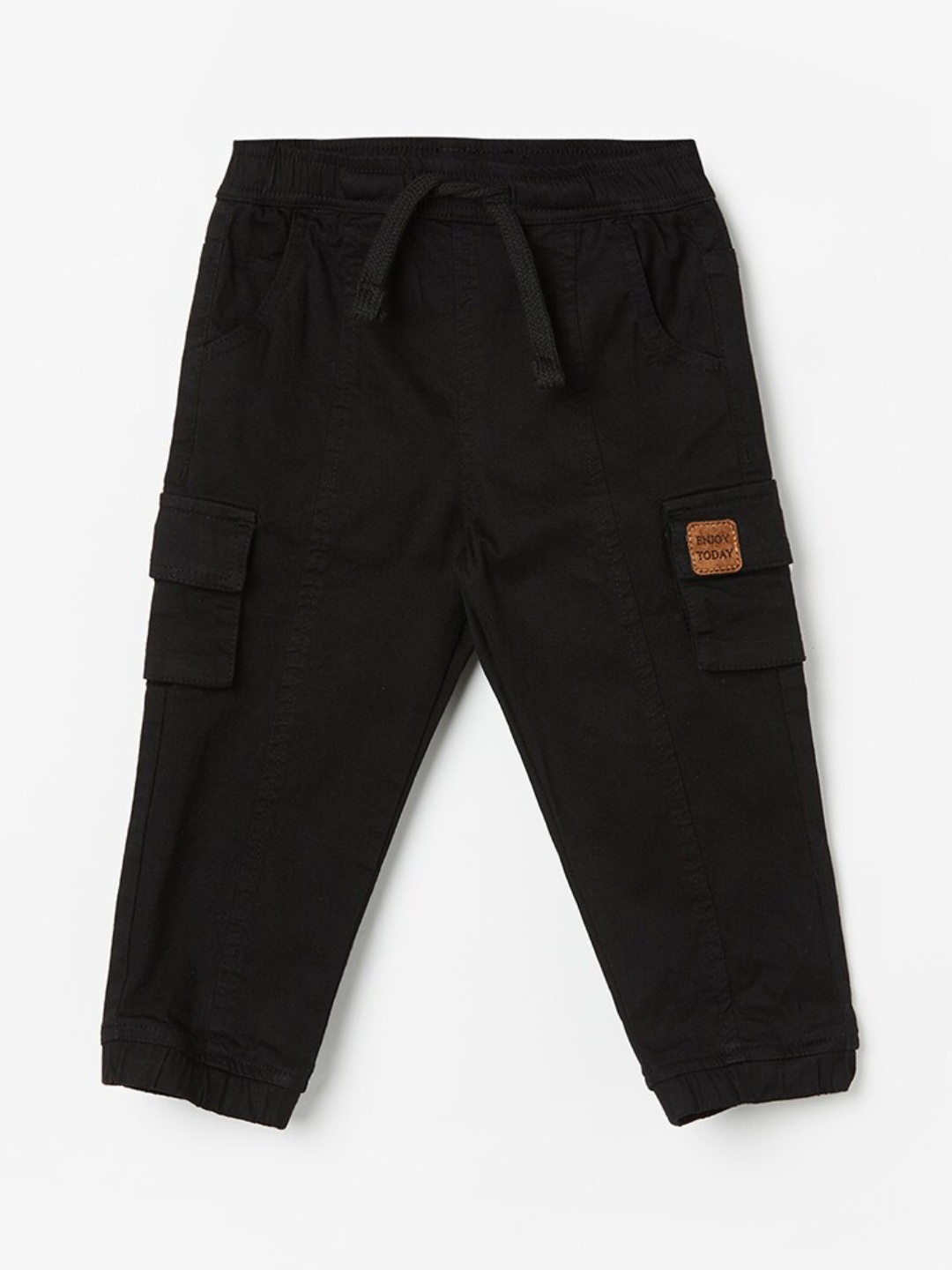 

Juniors by Lifestyle Boys Regular Fit Pure Cotton Joggers, Black