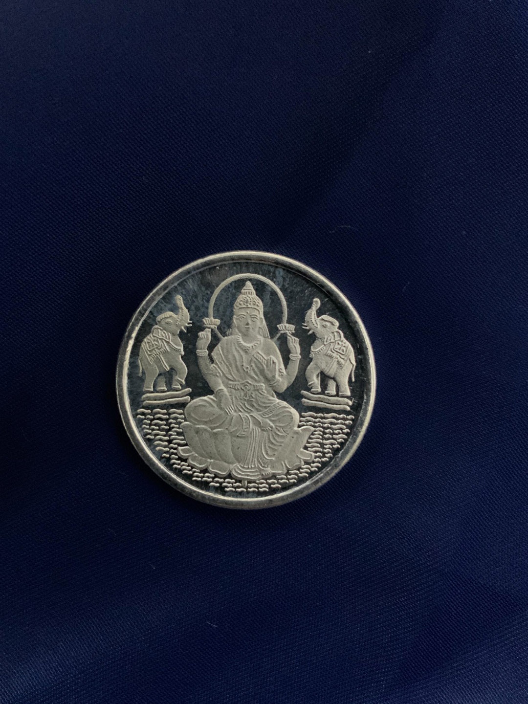 

ABDESIGNS 999 Pure Sterling Silver Shree Lakshmi Coin-5 gm