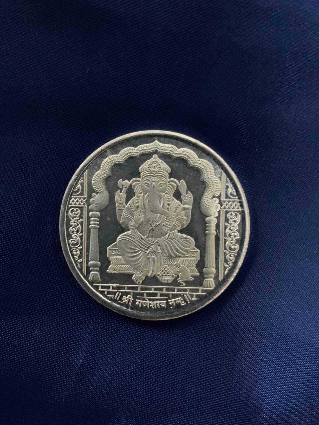 

ABDESIGNS 999 Pure Sterling Silver Shree Ganesha Coin-10 gm