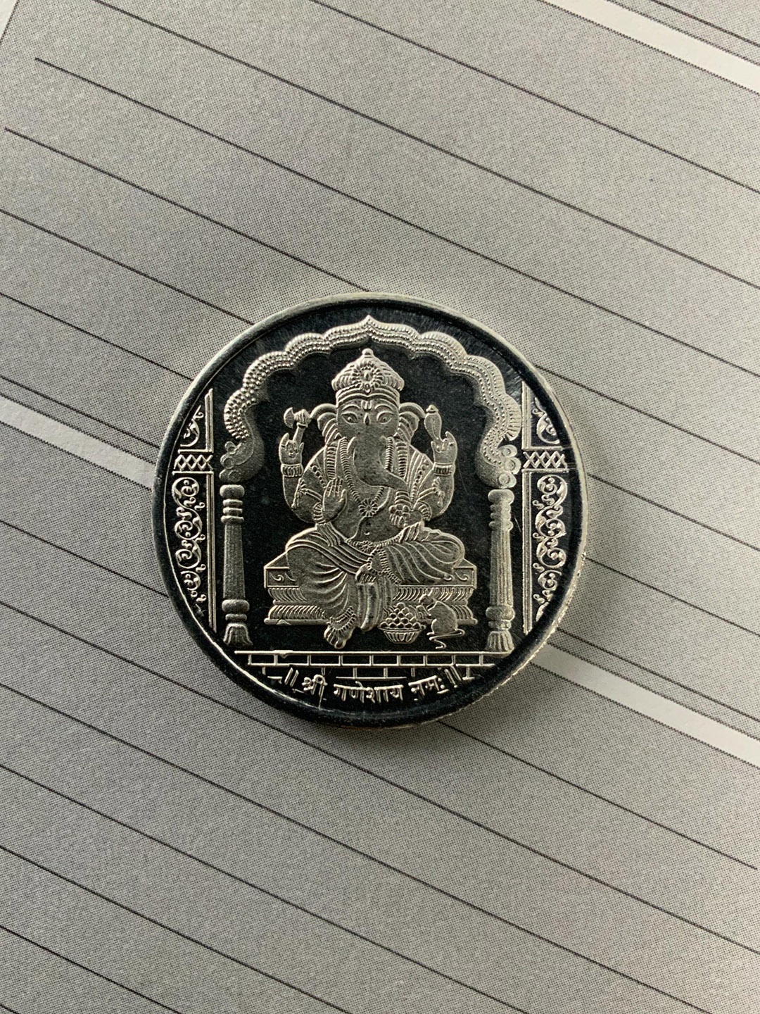 

ABDESIGNS Shree Ganesha 999 Silver Coin-10 gm
