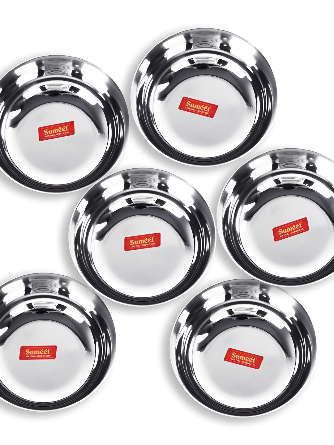 

Sumeet Steel-Toned 6 Pieces Stainless Steel Easy to Clean Dip Bowls 350 ml Each