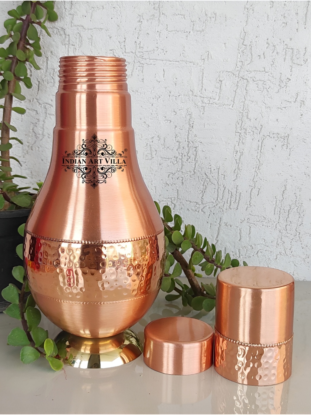 

INDIAN ART VILLA Brown Copper Water Jugs 925 ml