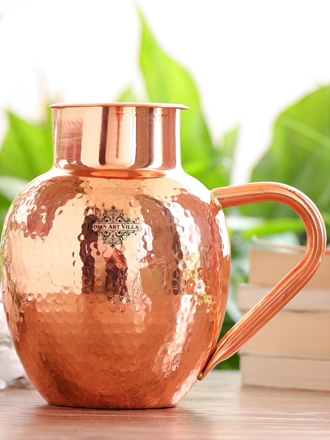 

INDIAN ART VILLA Brown Copper Water Jugs 1.6 L