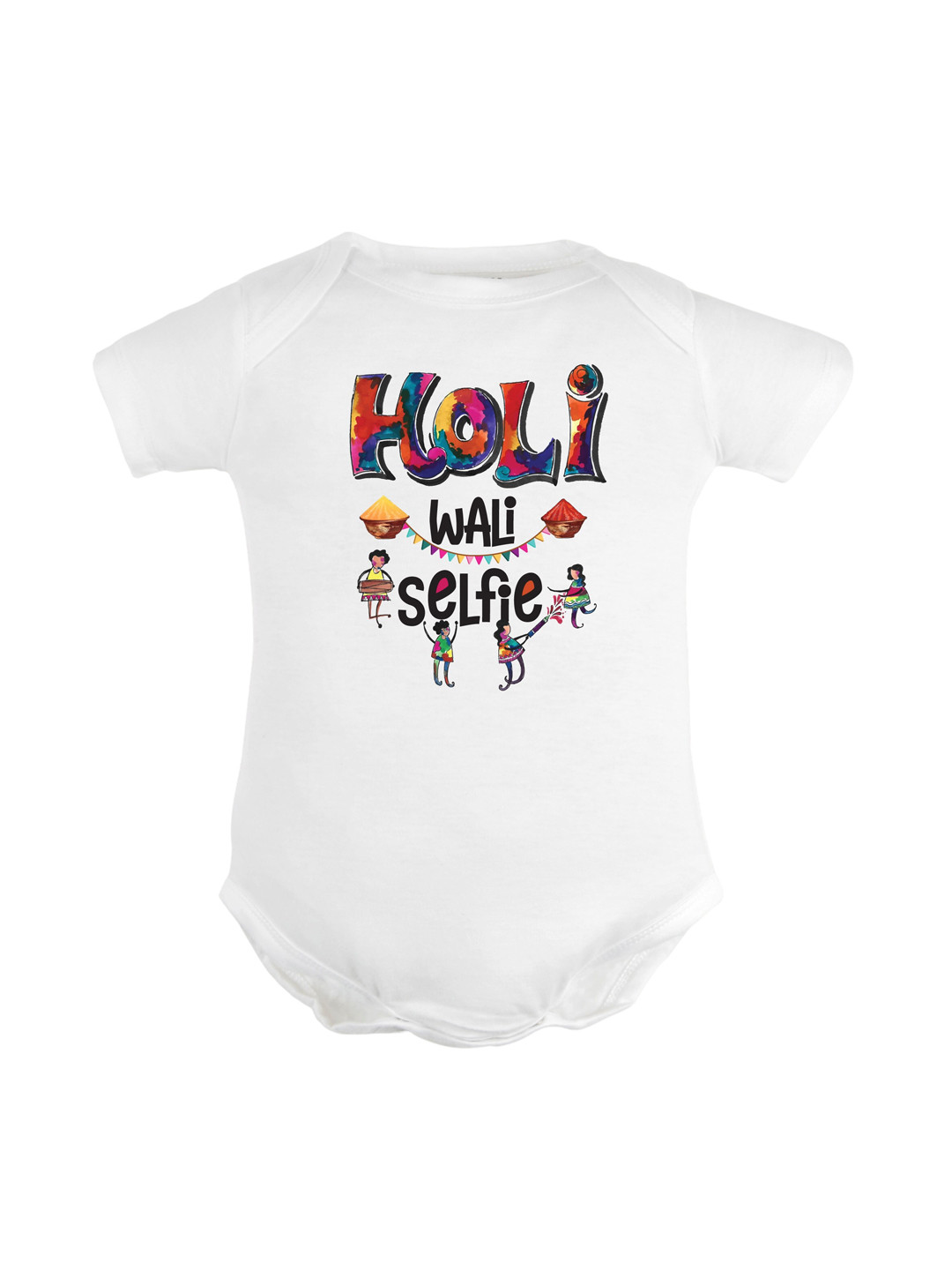 

FFLIRTYGO Infants Typography Printed Pure Cotton Bodysuit, White