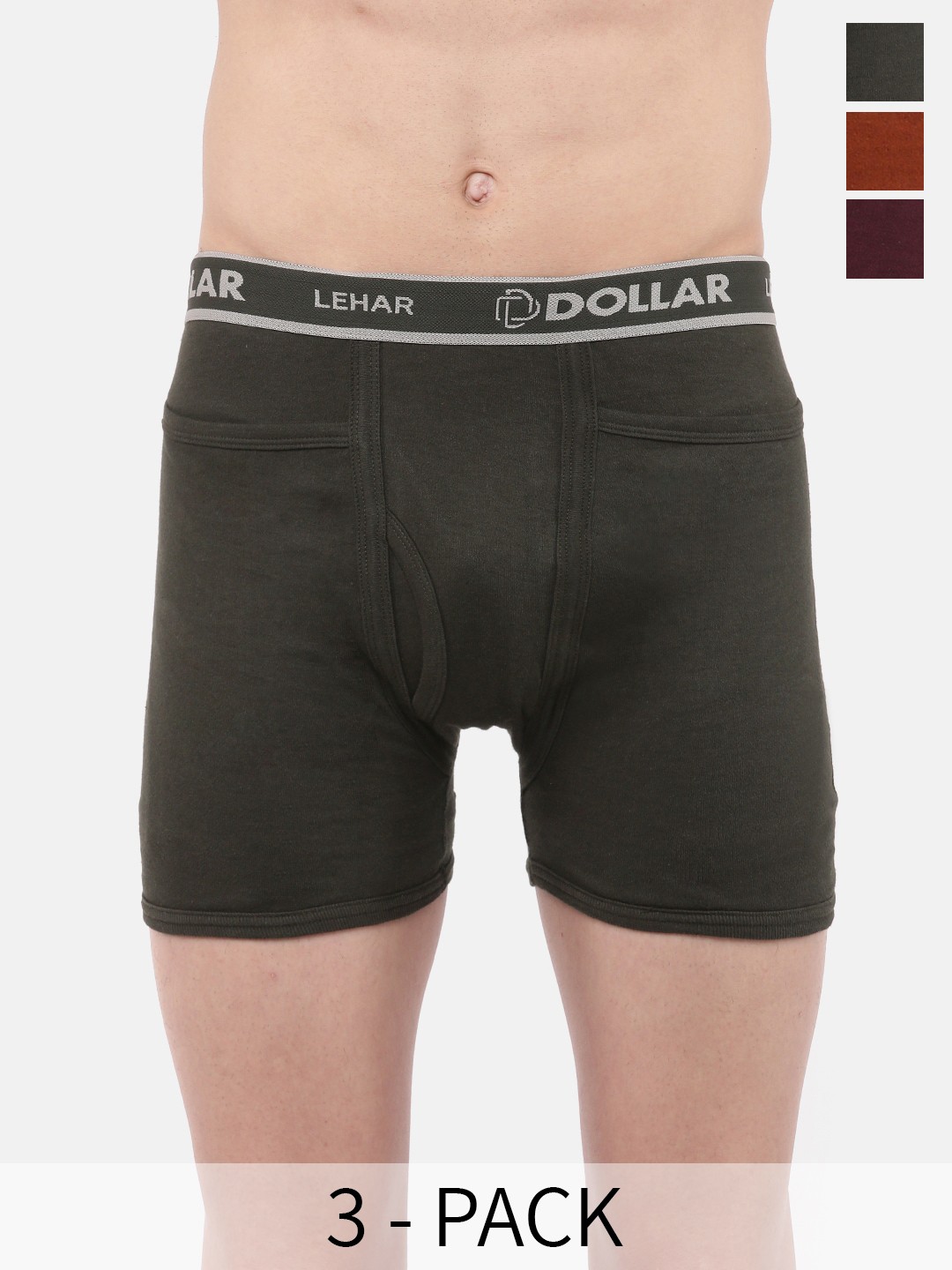

Dollar Pack Of 3 Mid-Rise Assorted Pure Cotton Trunks MLHTR-04-PO3-ASST2
