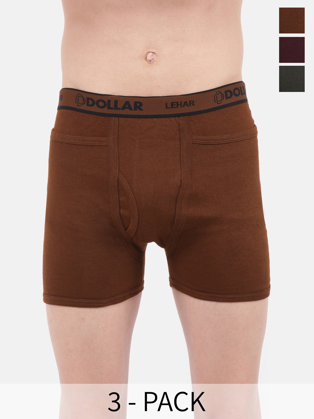 

Dollar Pack Of 3 Mid-Rise Assorted Pure Cotton Trunks MLHTR-04-PO3-ASST
