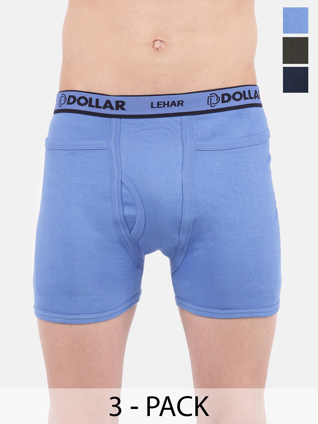

Dollar Pack Of 3 Mid-Rise Assorted Pure Cotton Trunks MLHTR-04-PO3-ASST1