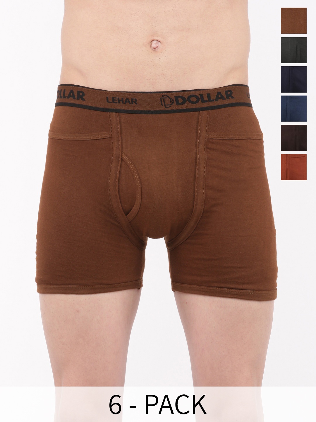 

Dollar Pack Of 6 Mid-Rise Assorted Pure Cotton Trunks MLHTR-04-PO6-ASST4