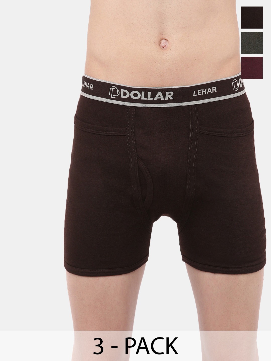 

Dollar Pack Of 3 Mid-Rise Assorted Pure Cotton Trunks MLHTR-03-PO3-ASST2
