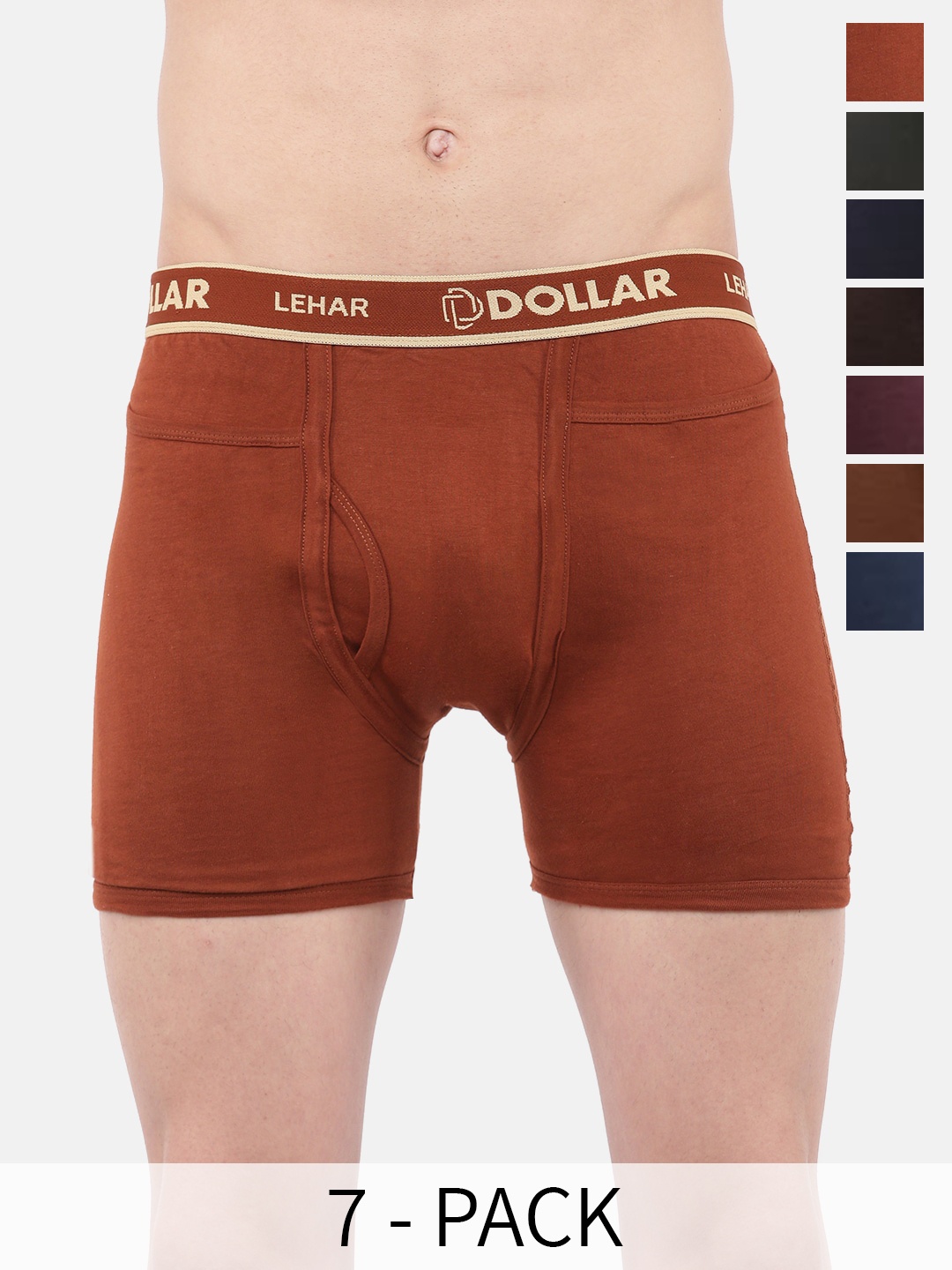 

Dollar Pack Of 7 Assorted Pure Cotton Trunks MLHTR-04-PO7-ASST3