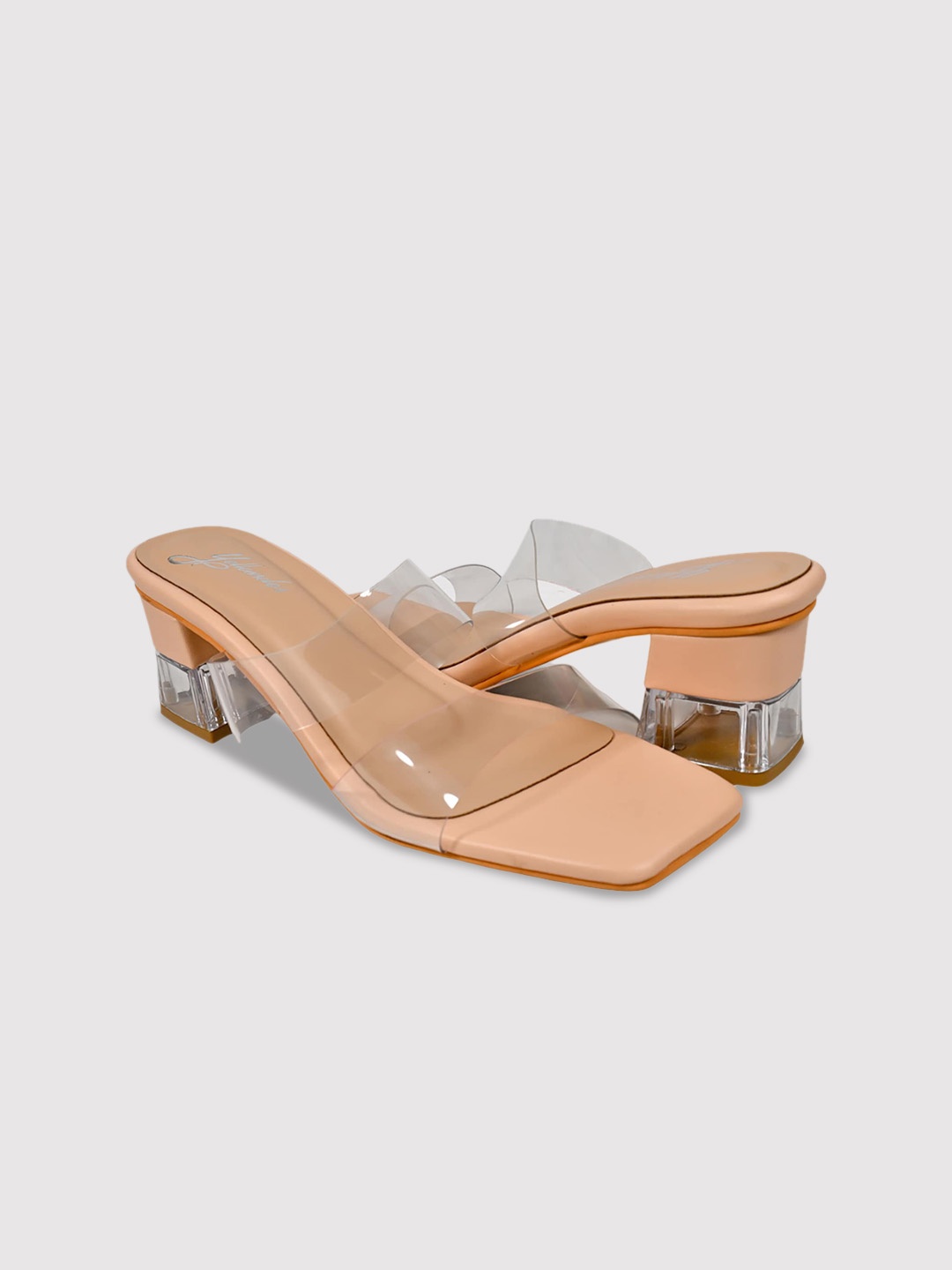 yellowsoles Open Toe Block Heels, Cream