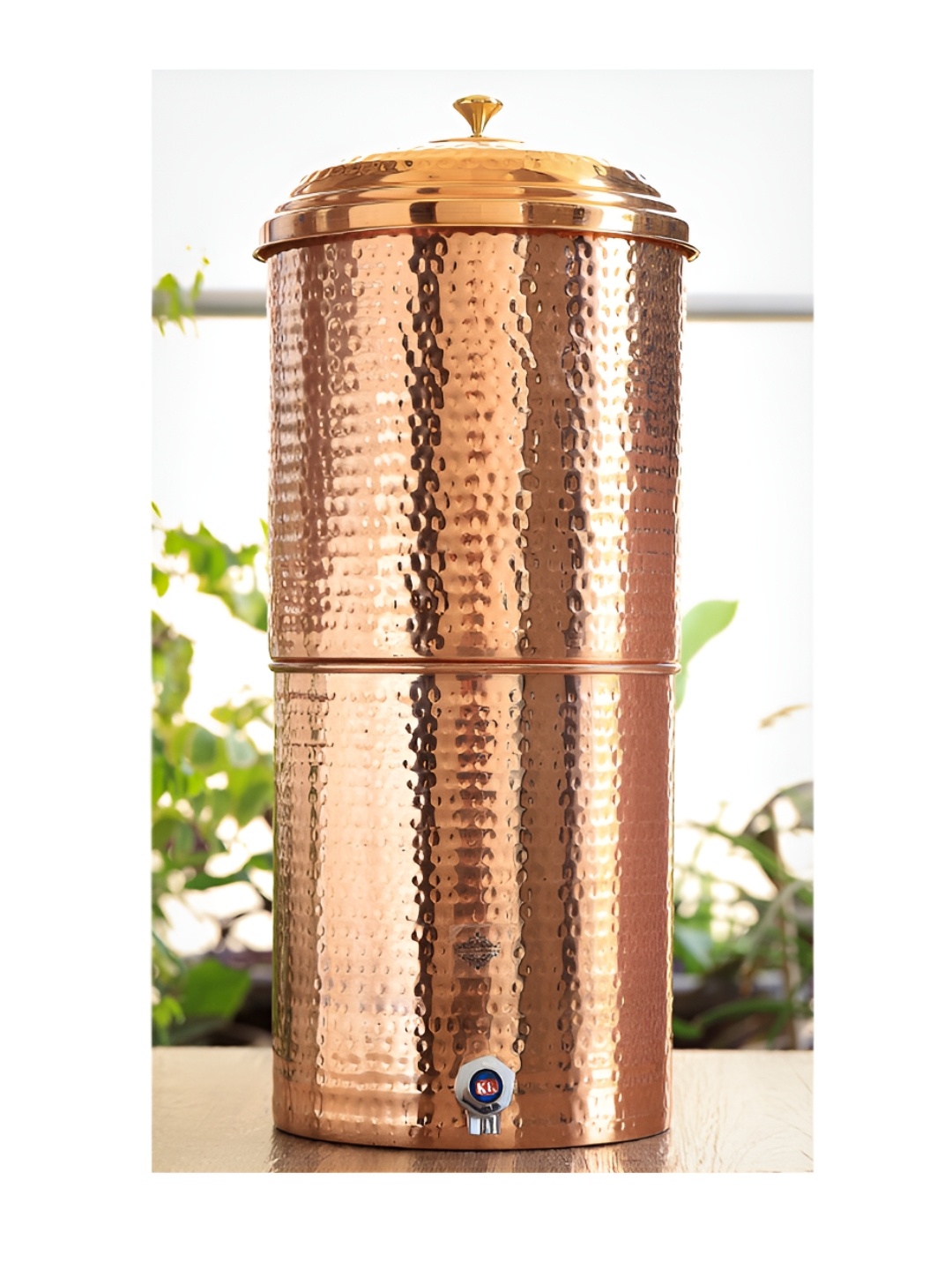 

INDIAN ART VILLA Copper Toned Food Safe Copper Water Container 20 Lt