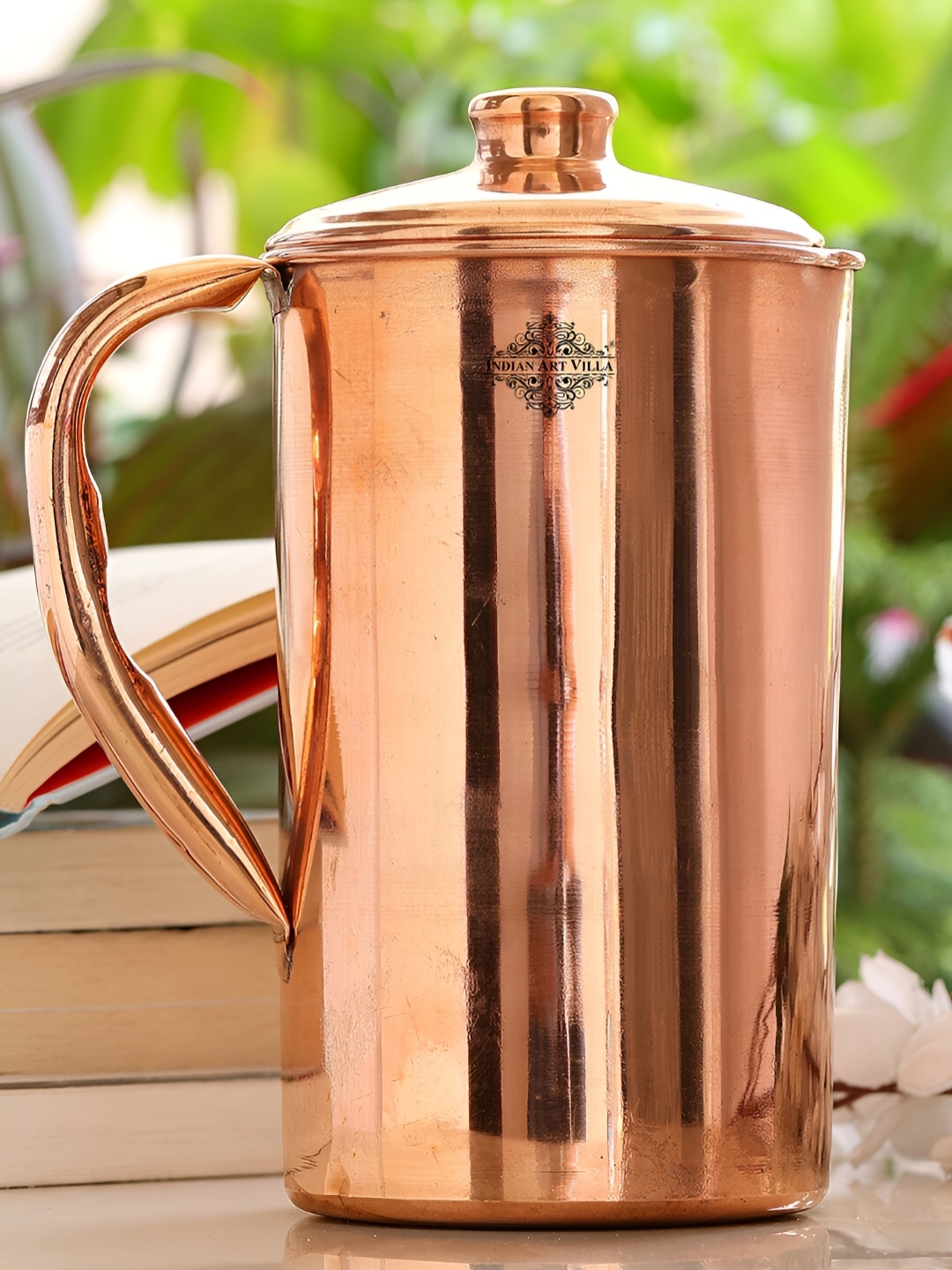 

INDIAN ART VILLA Brown Easy to Clean Copper Water Jugs