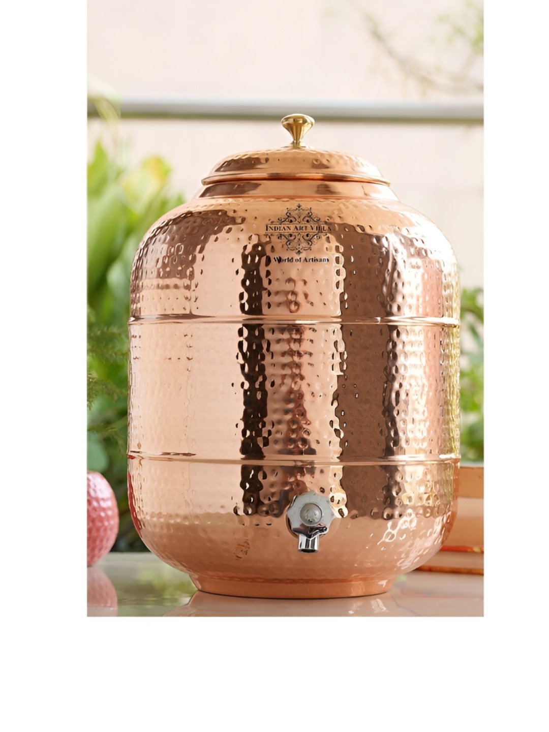 

INDIAN ART VILLA Brown Copper Scratch Resistant Water Dispenser 10L