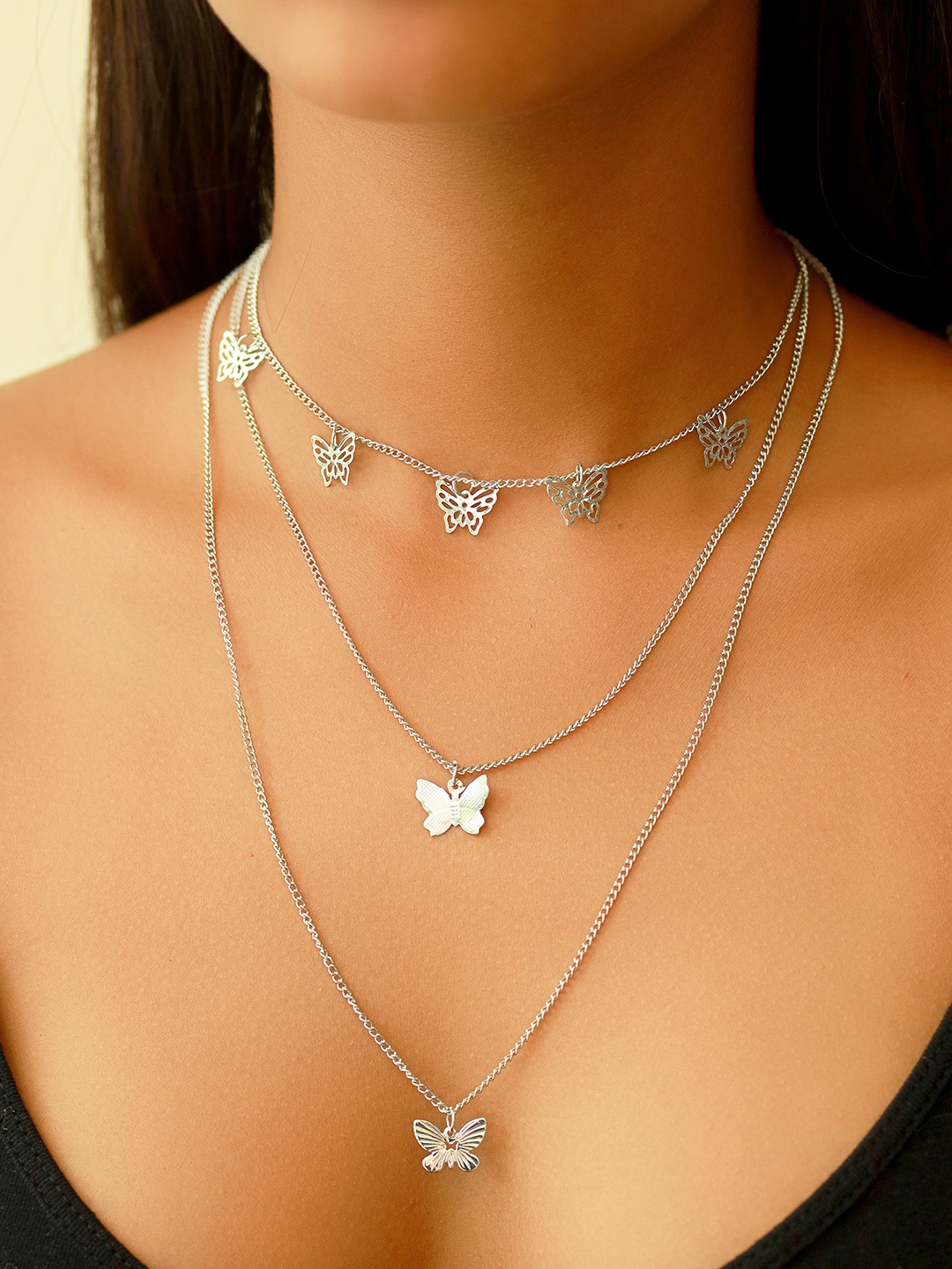 

Ayesha Silver-Plated Layered Chain